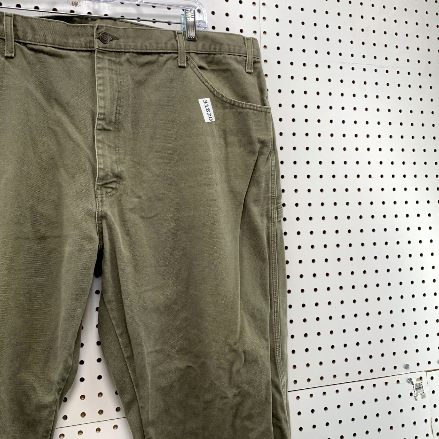 Dickies VINTAGE Dickies Carpenter Pants Mens 42X30 Moss Olive Green Canvas Workwear Size US 42 / EU 58 - 6 Thumbnail