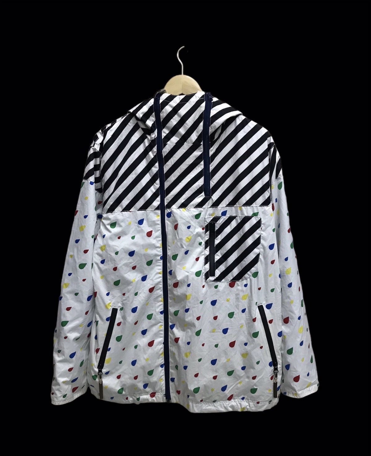 Pre-owned Japanese Brand Vintage Yonex Inspired Off-white Outdoor Jacket Hoodie In Multi