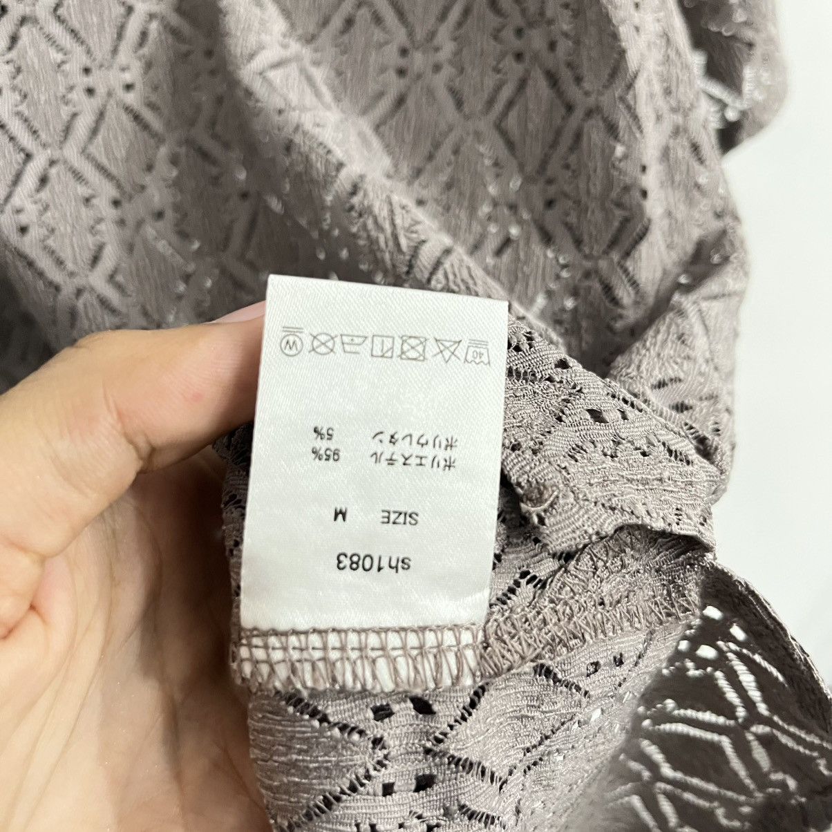 Issey Miyake Mono Mart - Corchet Oversized Button Up Shirt Size US M / EU 48-50 / 2 - 6 Thumbnail