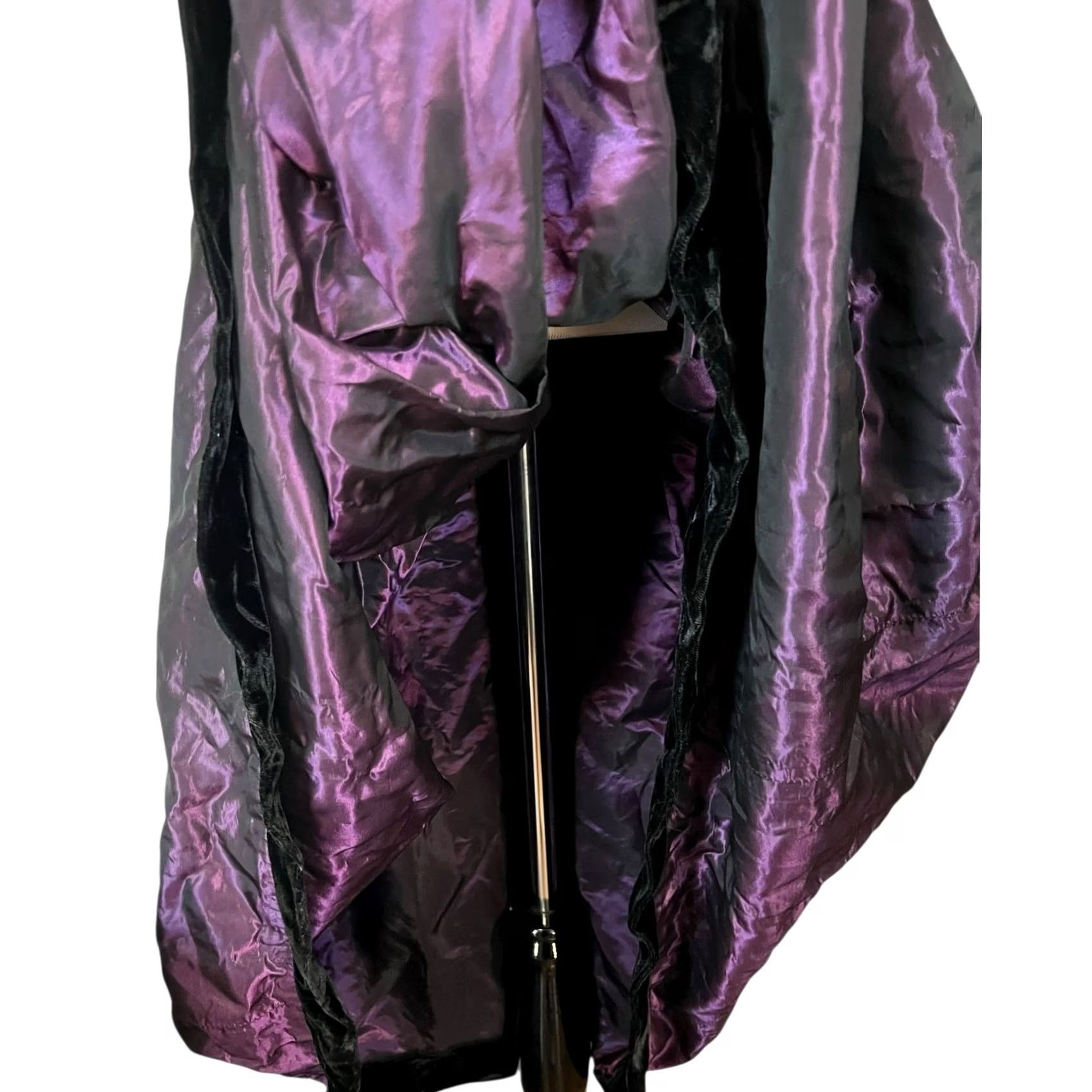 Vintage VINTAGE Barboglio Cristina Jan Prom Dress Sz 8 Purple Taffeta 80s Puffy Sleeve Ball Gown Womens Size M / US 6-8 / IT 42-44 - 7 Thumbnail