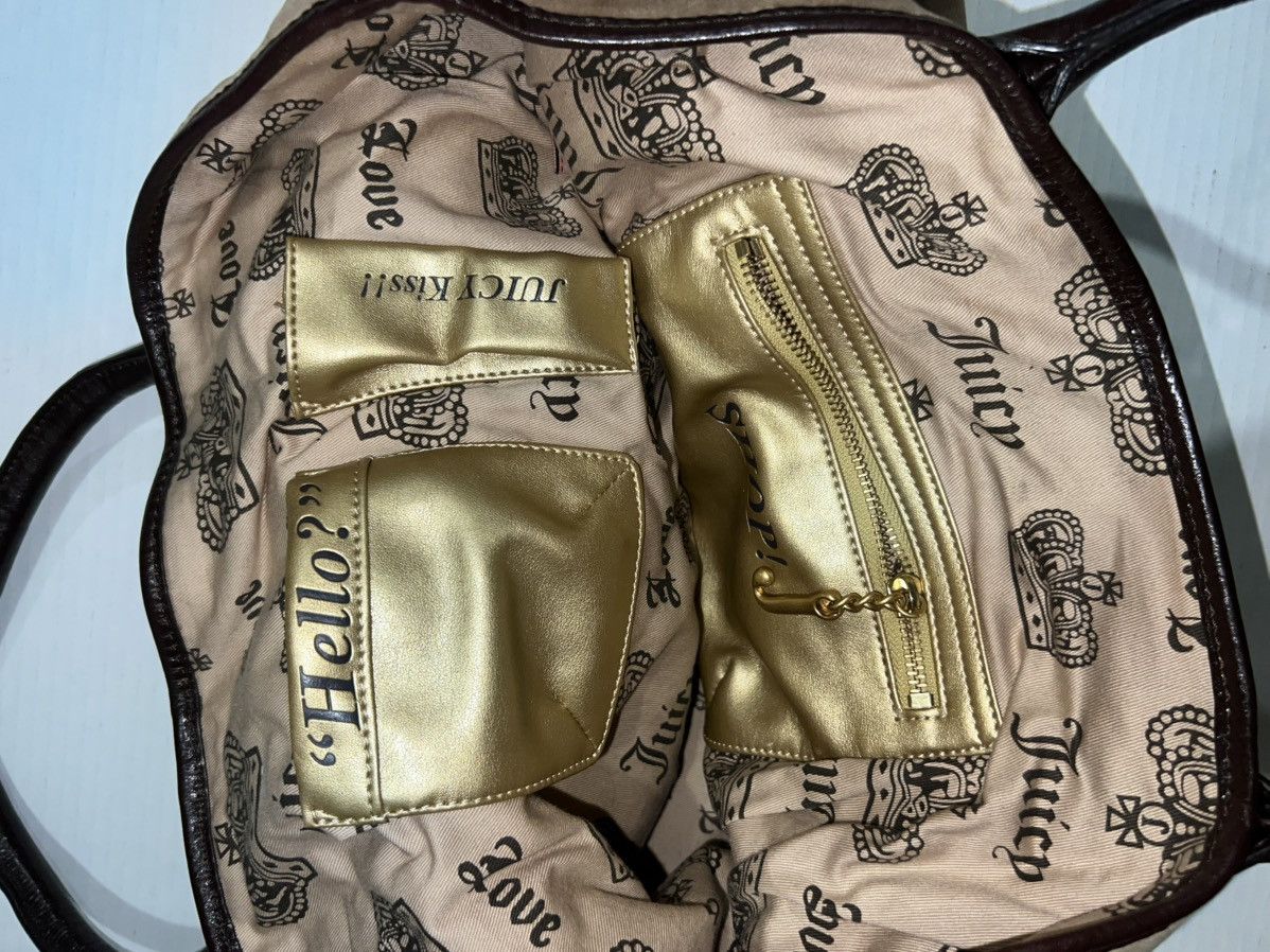 Juicy Couture Vintage Juicy Couture Handbag PurseTote Brown Velour Bag Y2k Size ONE SIZE - 7 Thumbnail