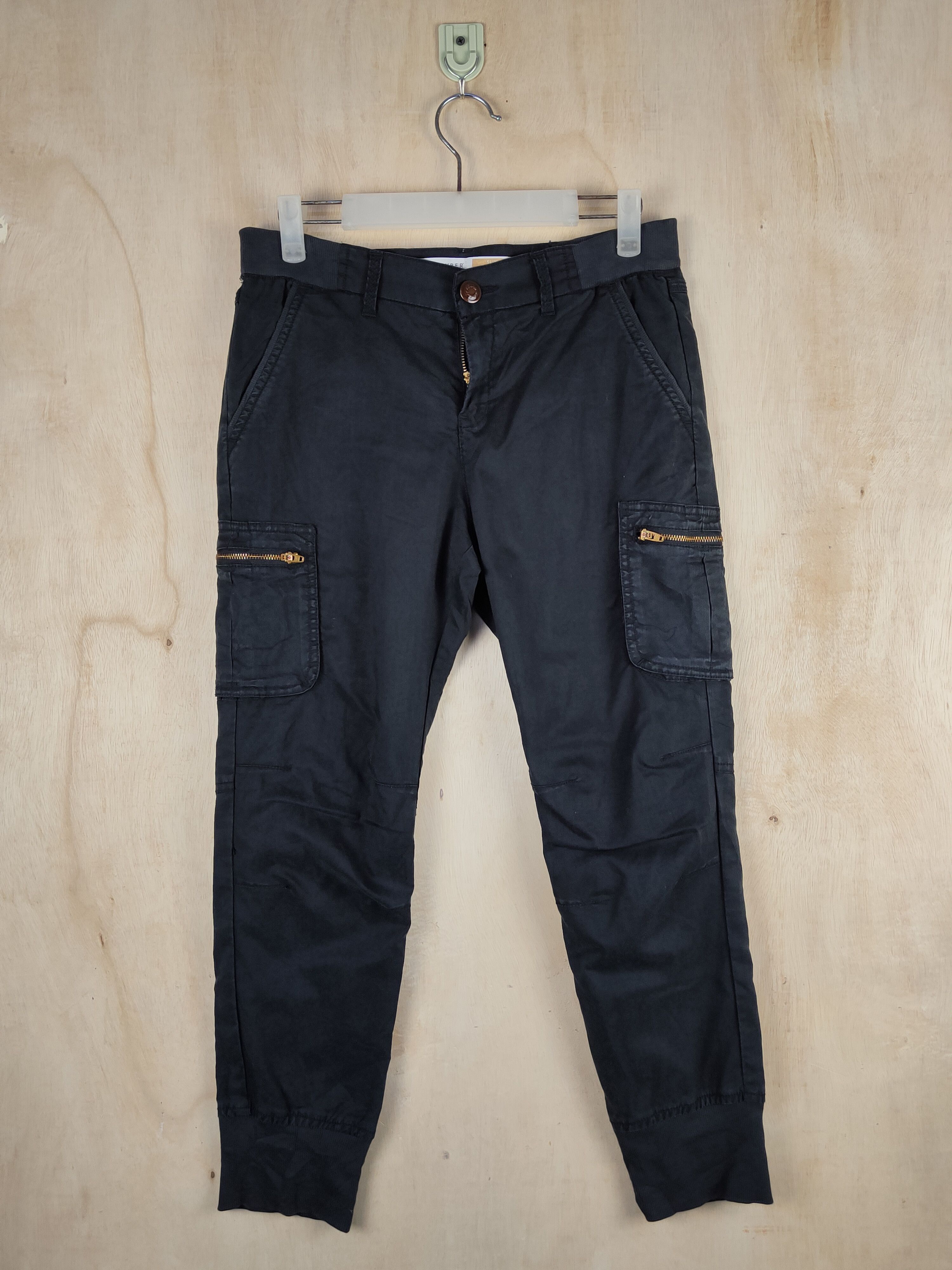 Image of Vintage Back Number Black Multipocket Jogger Pants S2426, Women's (Size 30)