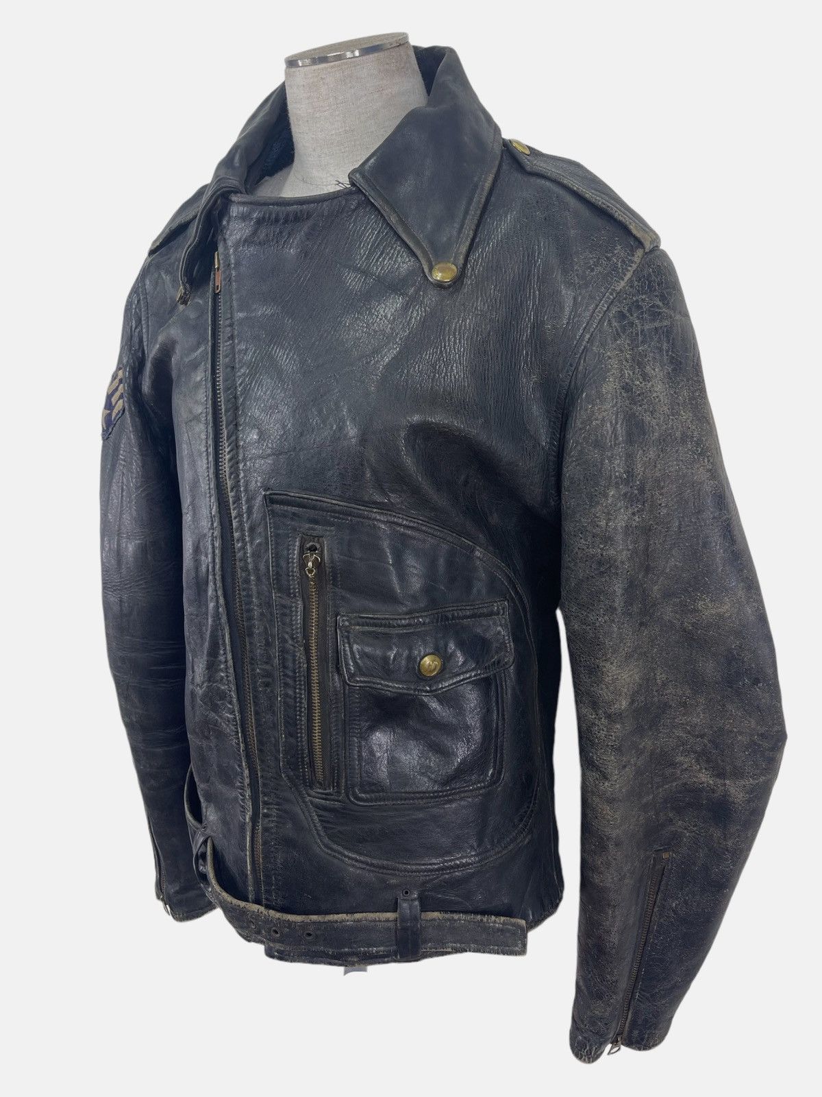 Sears 1950s Hercules Black Leather Biker Jacket Size US M / EU 48-50 / 2 - 3 Thumbnail
