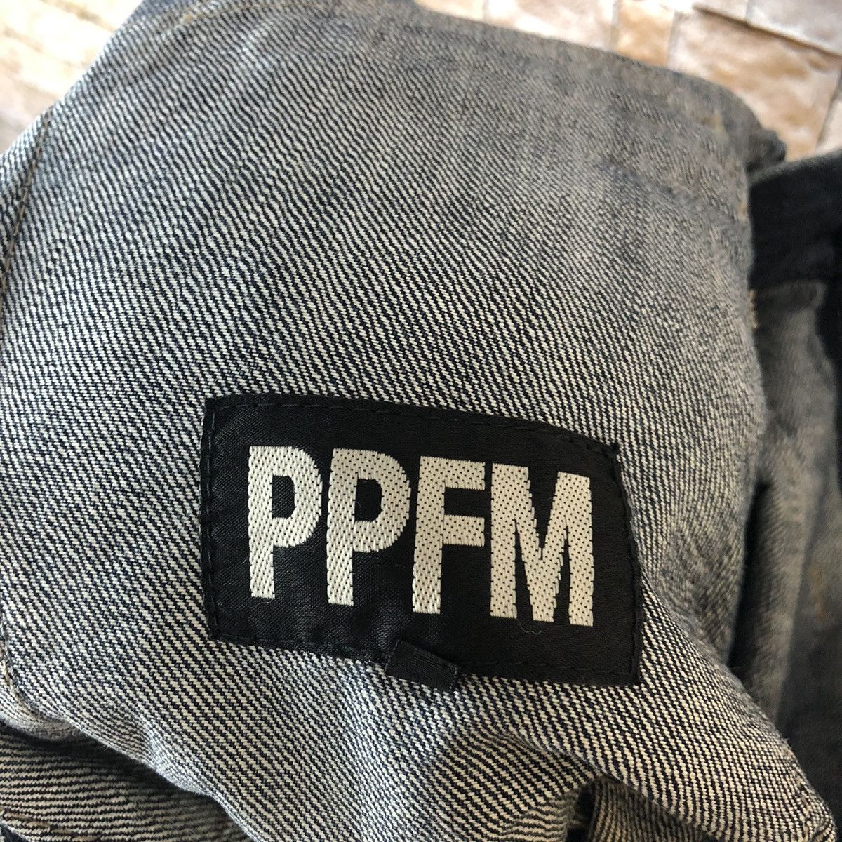 PPFM PPFM Blue Distressed ripped punk Denim Pants #A1040 Size US 33 - 22 Thumbnail