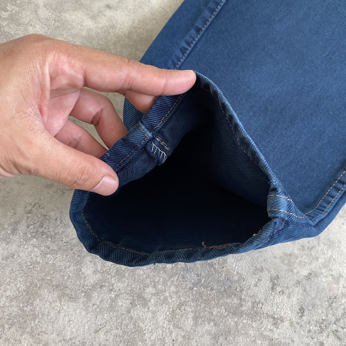 Levi's VTG 1992 Levi’s Silvertab Faded Midnight Blue Baggy Denim Size US 35 - 8 Thumbnail