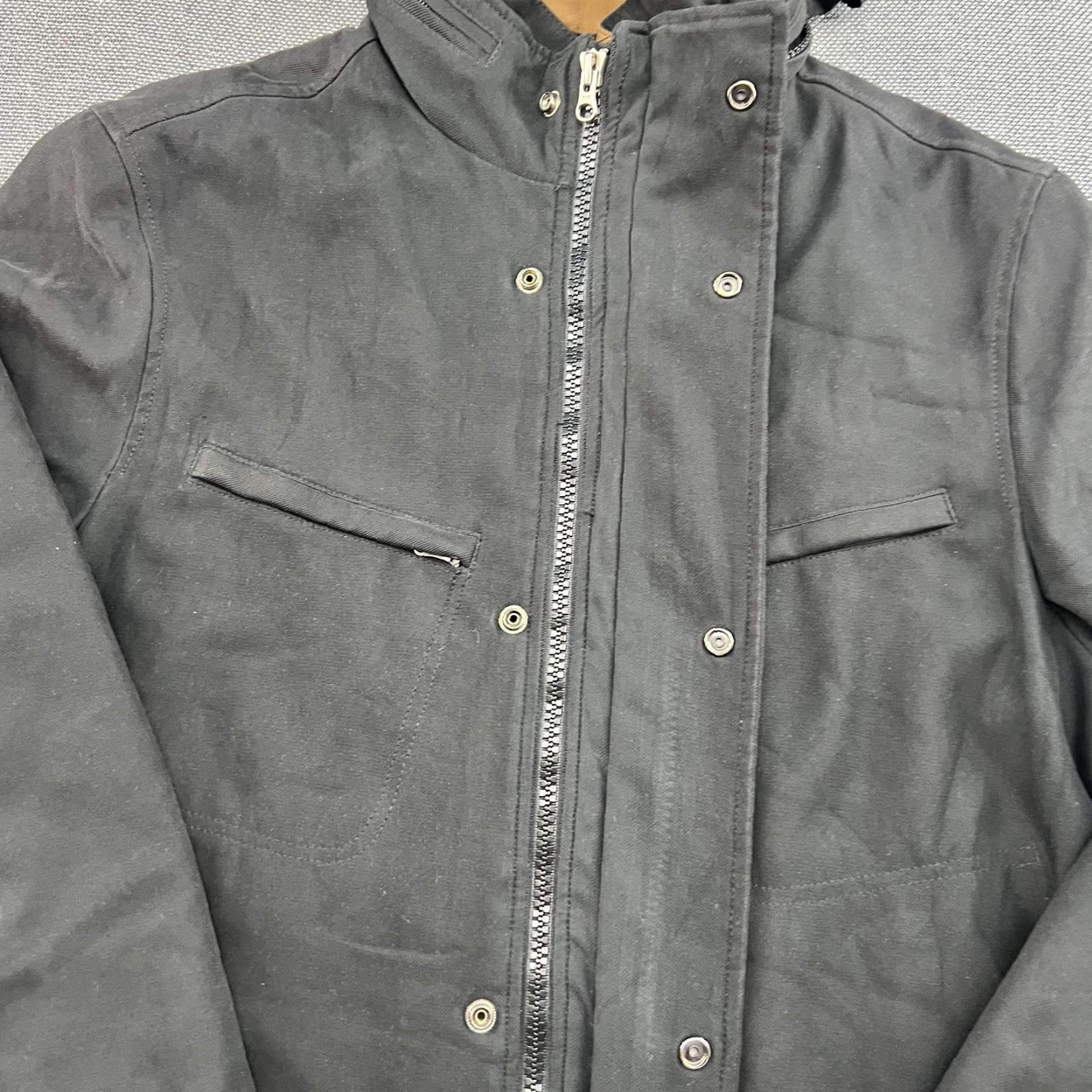 Vintage BOGGI MILANO Army Style Jacket Coat Mens L Black Hood M65 Quilted Lining Military Jacket Size US L / EU 52-54 / 3 - 6 Thumbnail