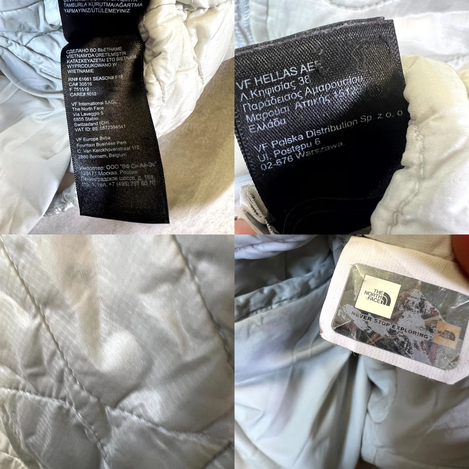The North Face VINTAGE The North Face ThermoBall Puffer Quilted Jacket Women's L Gray Zip-Up Size L / US 10 / IT 46 - 8 Thumbnail