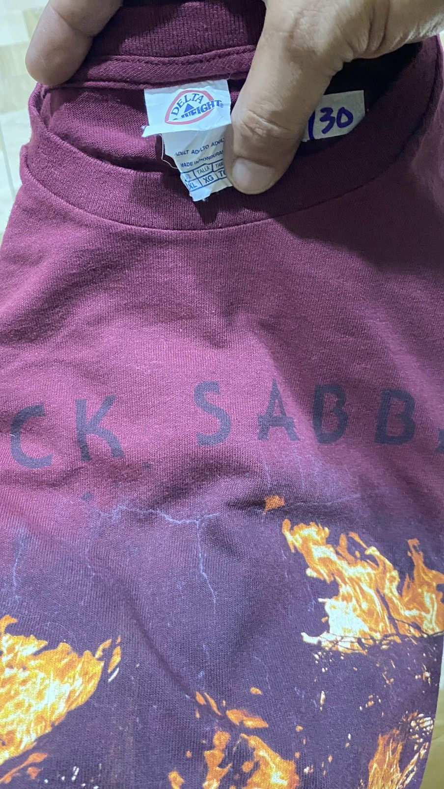 Band Tees × Delta Black Sabbath Band Tee Size US XL / EU 56 / 4 - 4 Thumbnail