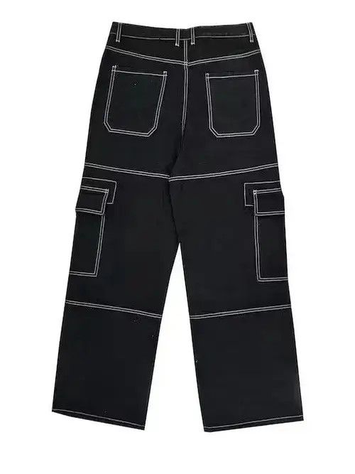 Japanese Brand Multi Pocket Baggy Cargo Denim Size US 32 / EU 48 - 2 Thumbnail