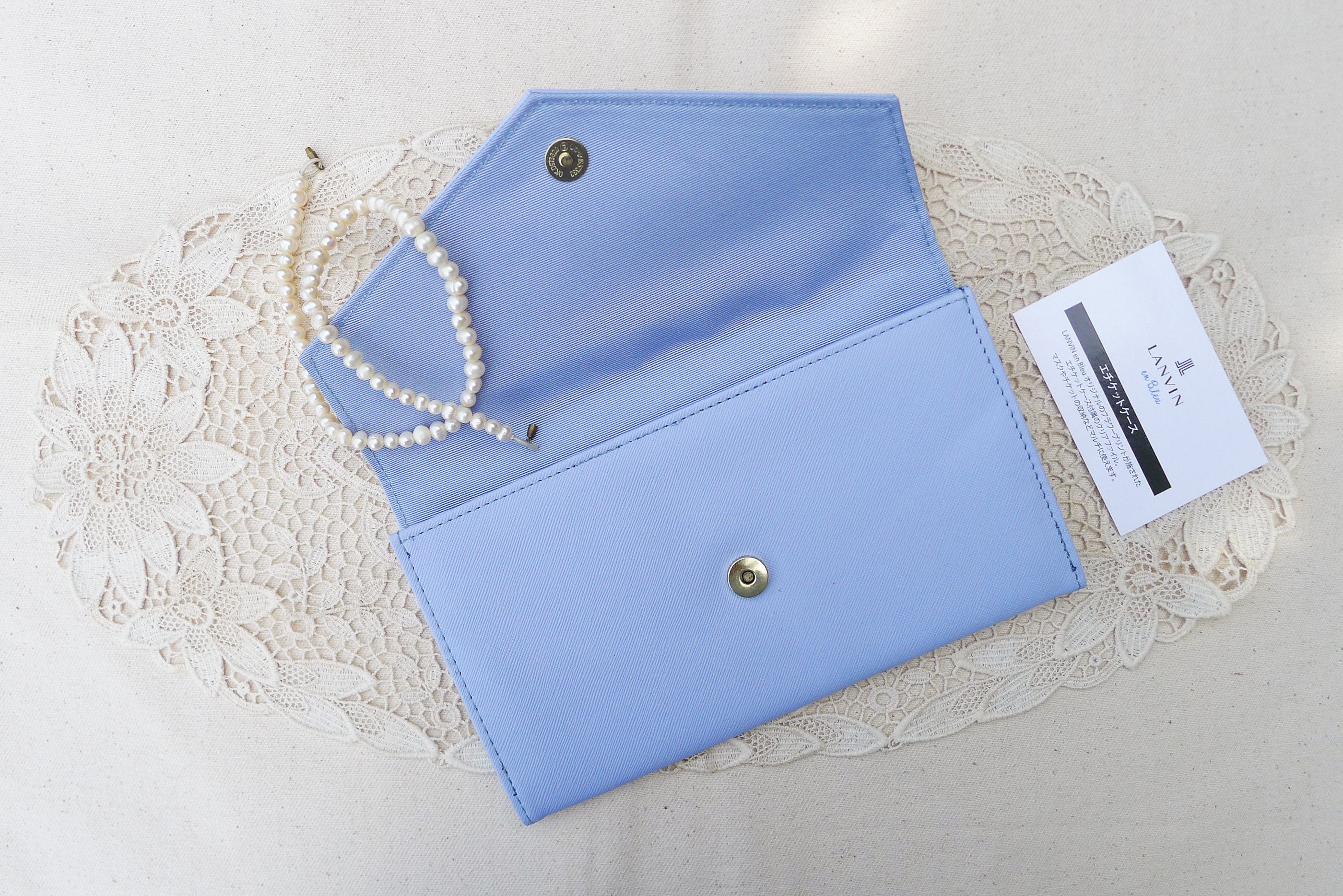 Lanvin Vintage Deadstock LANVIN en Bleu Envelope clutch, PU leather Size ONE SIZE - 4 Thumbnail