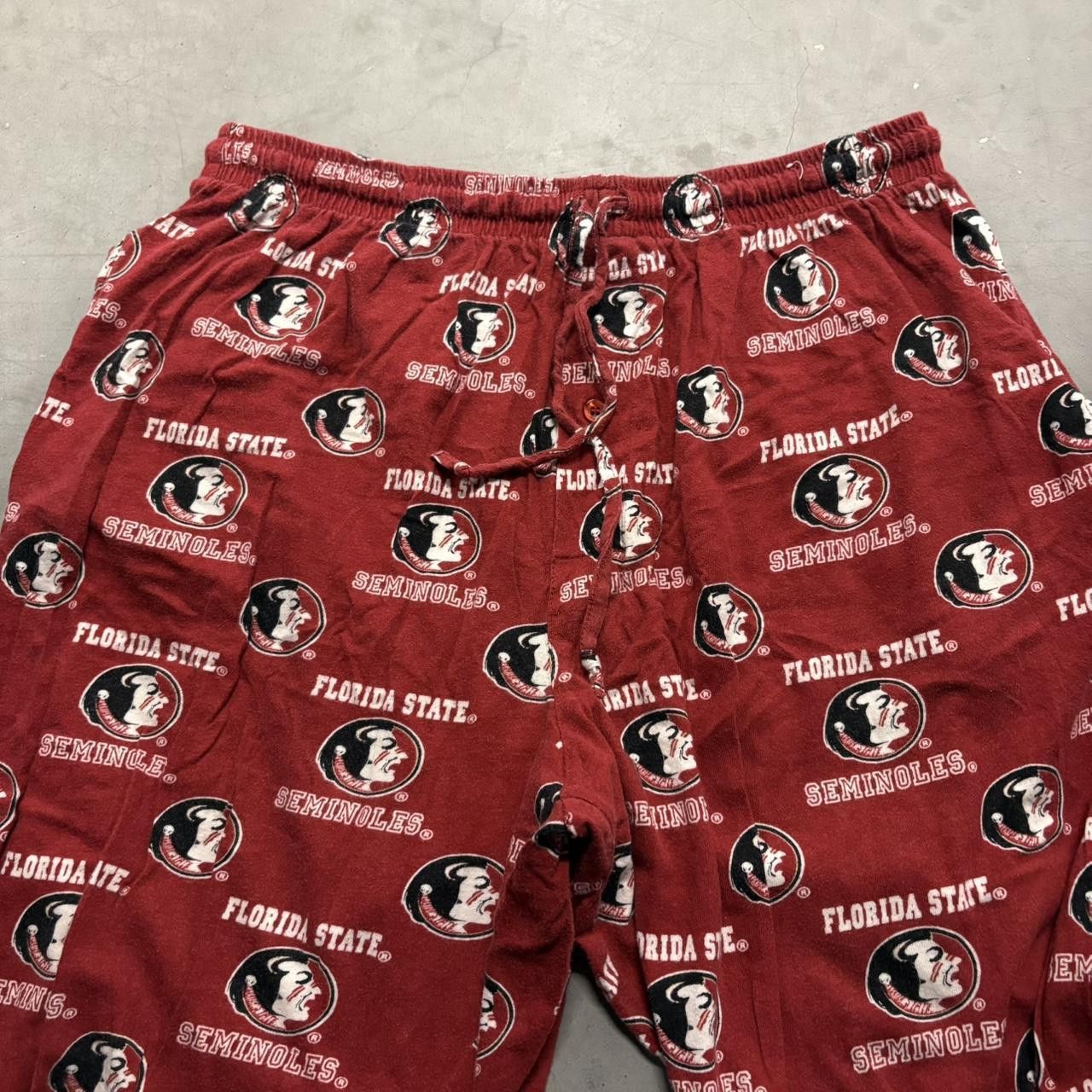 Vintage CRAZY Vintage Y2K/2000s Baggy Red Florida State Seminoles Pajama Sweatpants! Size US 34 / EU 50 - 3 Thumbnail