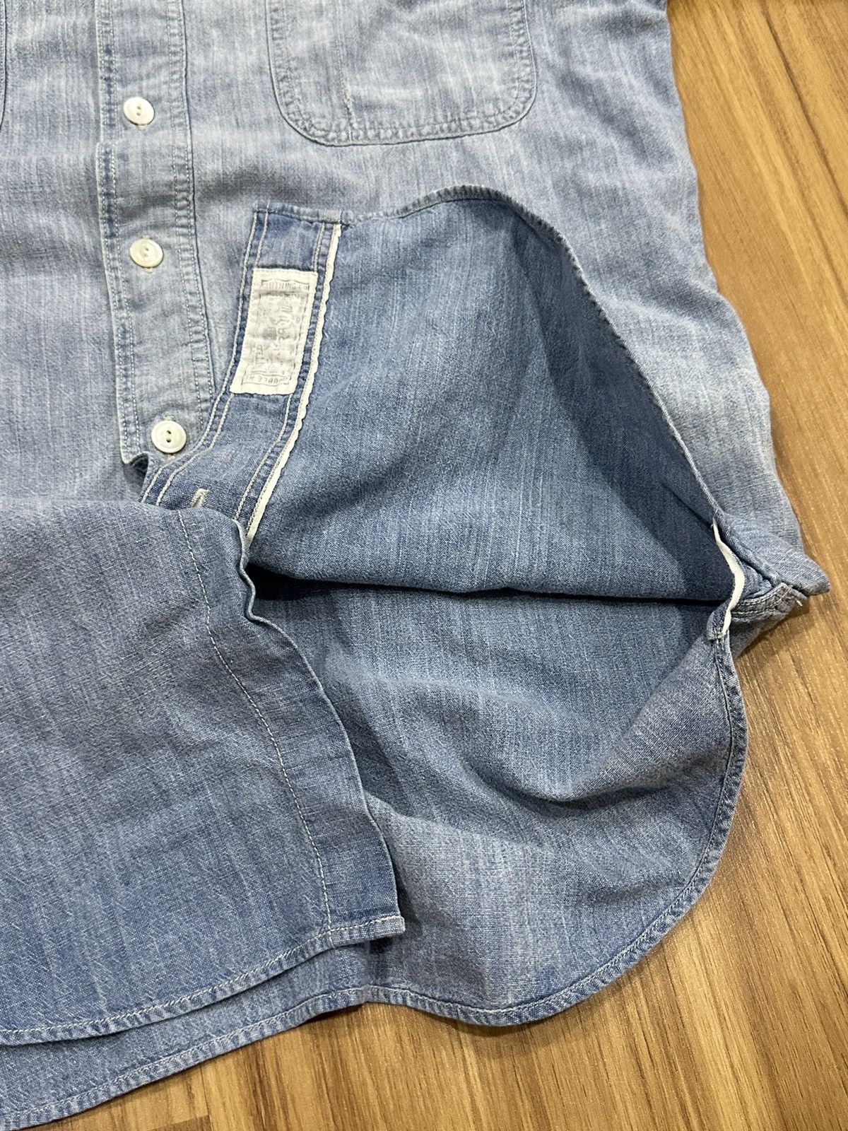 RRL Ralph Lauren Vintage RRL Polo Ralph Lauren Wash Denim Shirt Size US M / EU 48-50 / 2 - 17 Thumbnail