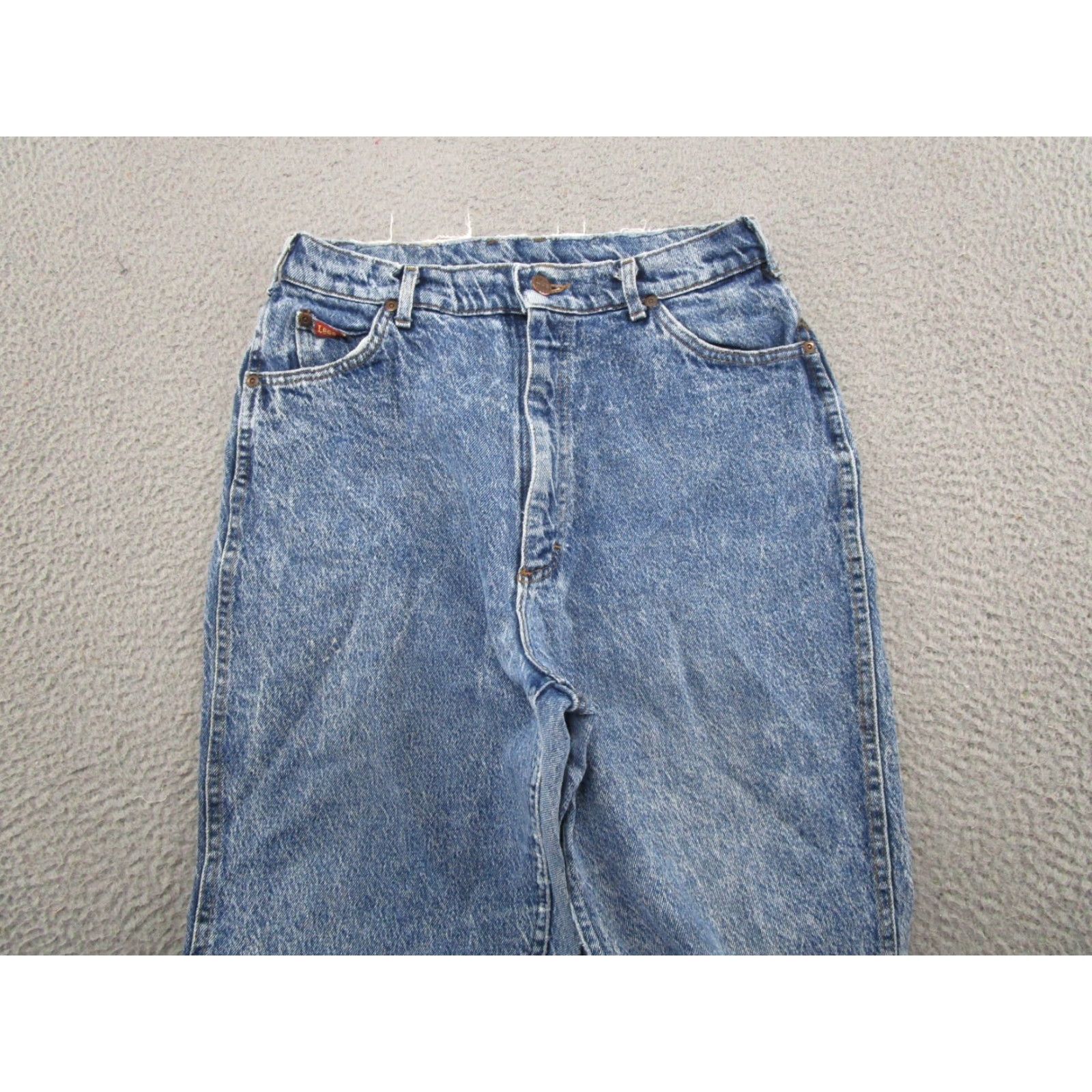 Lee VINTAGE Lee Stonewashed Blue Denim High Rise Mom Jeans Size 14 Med USA Made - 90s Womens Jeans Size 36" / US 14 / IT 50 - 3 Thumbnail