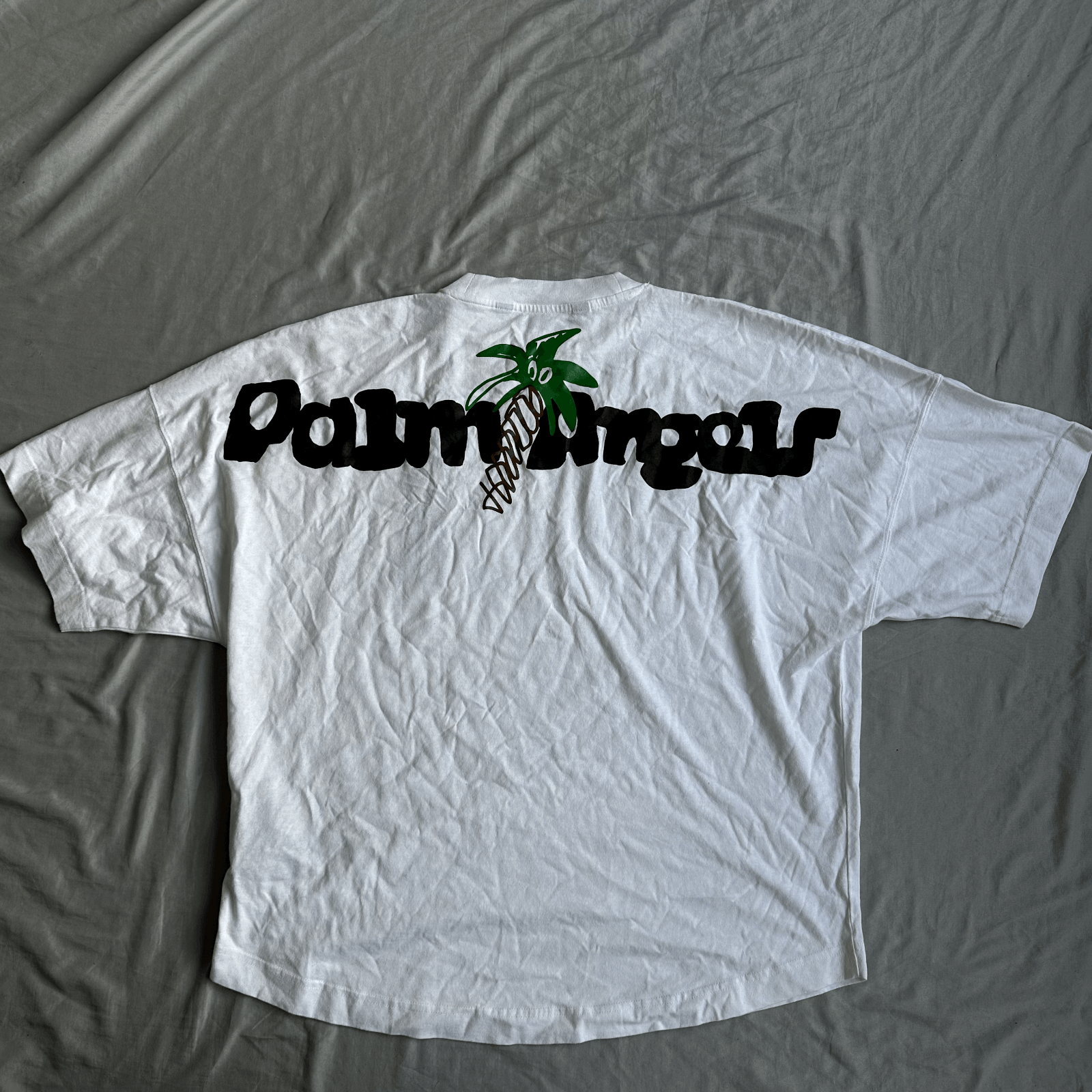 Palm Angels Palm Angels White Shirt With Large Print and Large Palm Tre Size US M / EU 48-50 / 2 - 1 Thumbnail