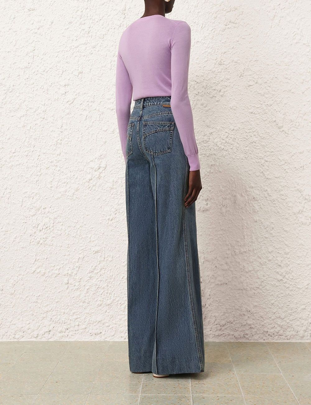 Zimmermann oc11z0825 Classic Crew Neck Sweater in Lilac Size M / US 6-8 / IT 42-44 - 4 Thumbnail