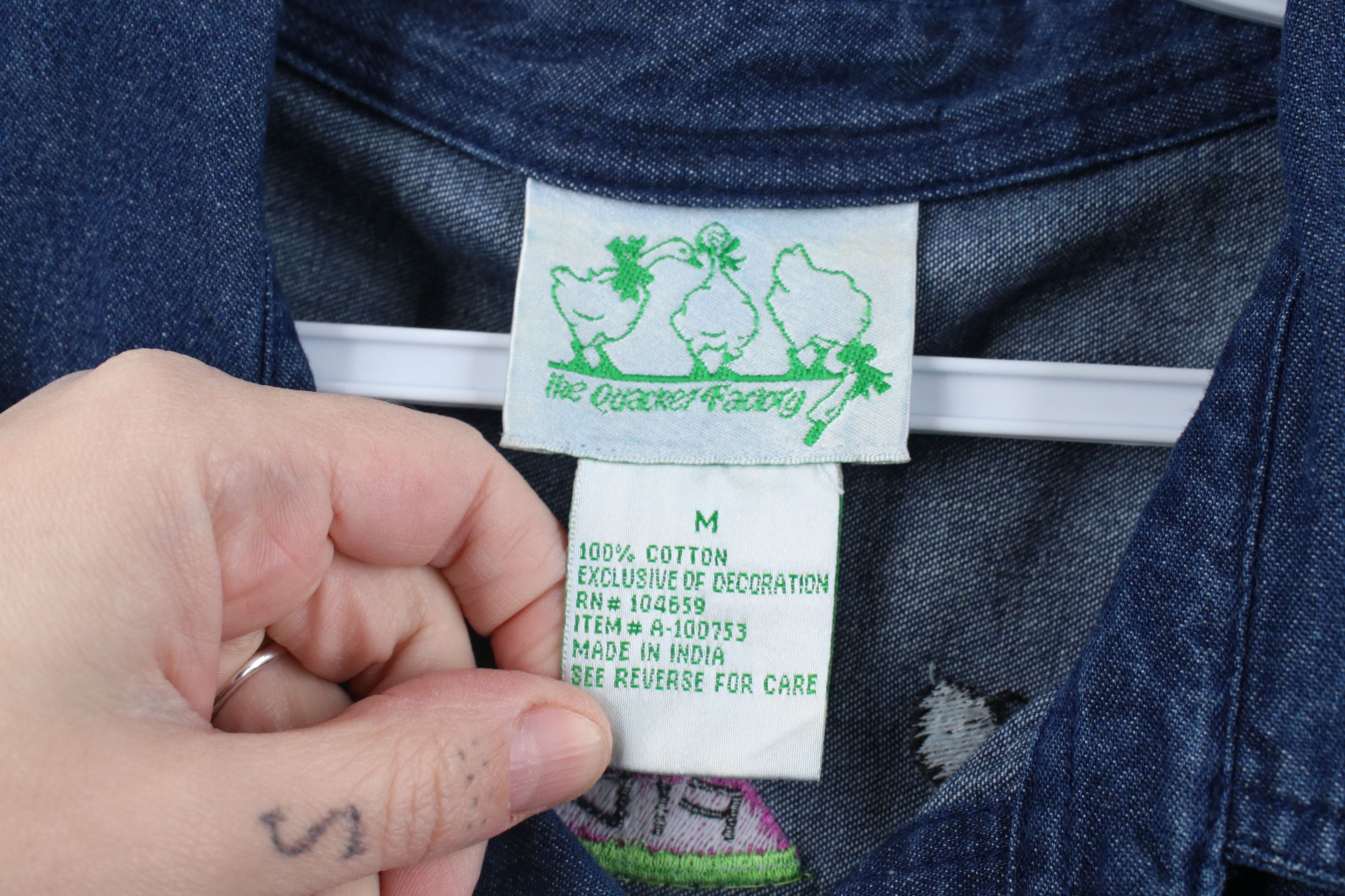 Vintage Vintage 90s Y2K Streetwear Dog Puppy Denim Button Shirt Size M / US 6-8 / IT 42-44 - 11 Thumbnail