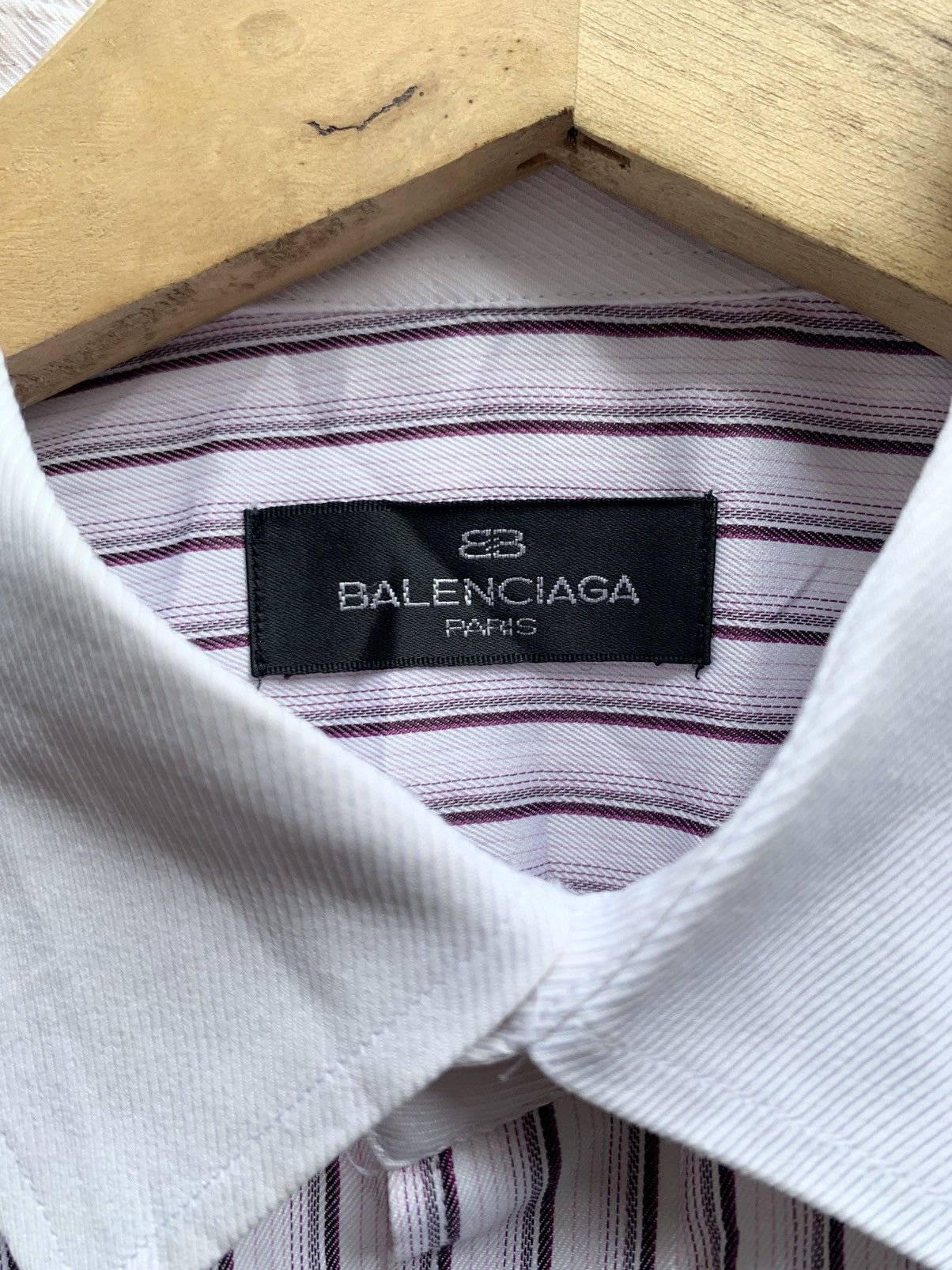 Balenciaga Vintage Balenciaga striped button up shirt Size US L / EU 52-54 / 3 - 5 Thumbnail