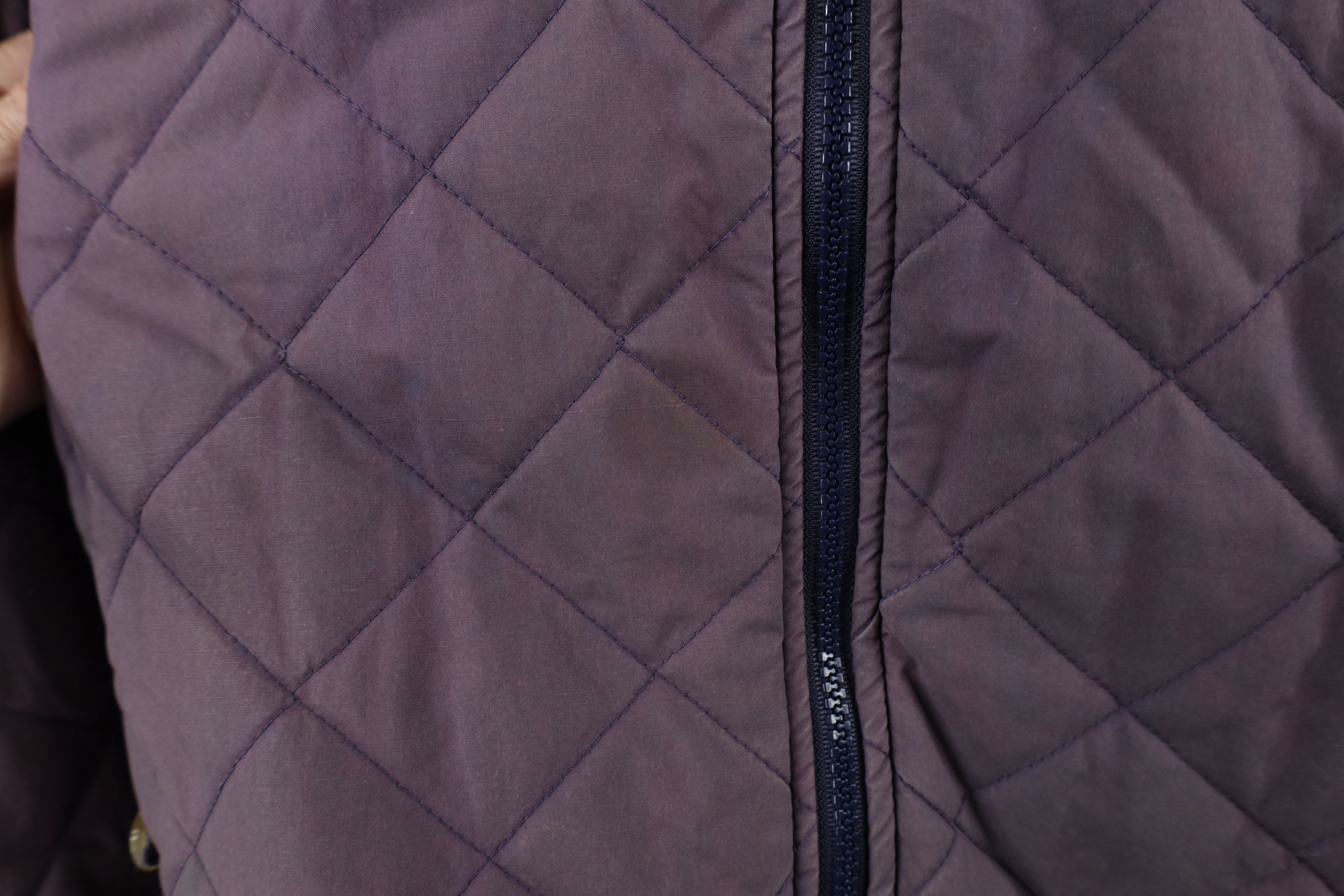 Columbia × Vintage Vintage 90s Columbia Spell Out Quilted Bomber Jacket Purple Size US L / EU 52-54 / 3 - 5 Thumbnail