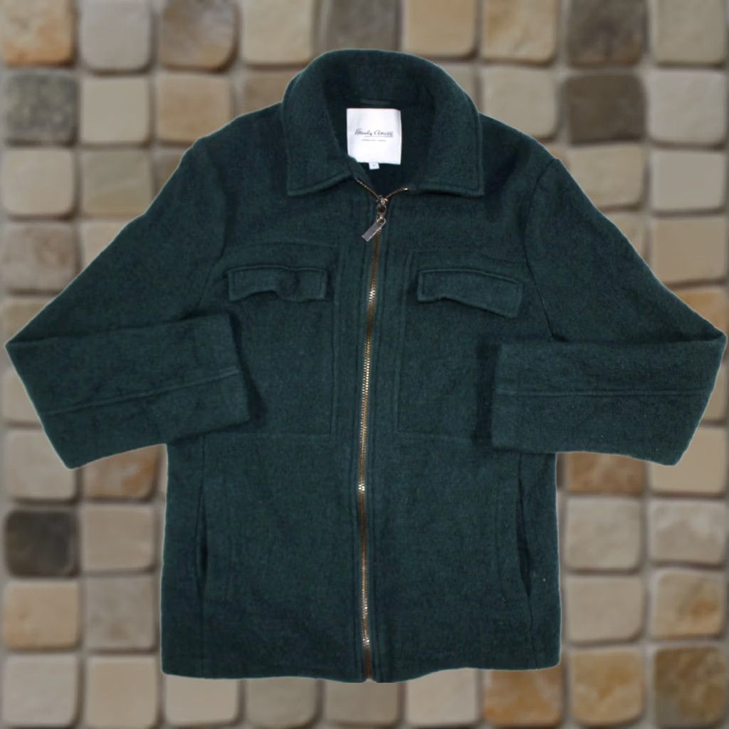 Hardy Amies Hardy Amies Jacket Women's M Savile Row 100% Wool Full Zip Dark Green Size M / US 6-8 / IT 42-44 - 1 Thumbnail