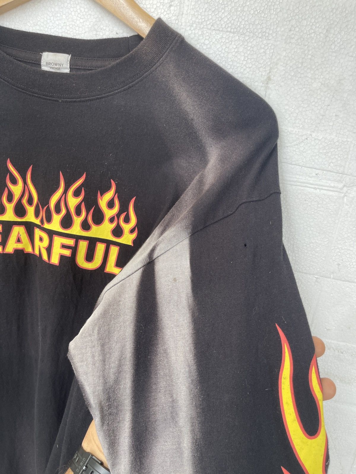 Unsound Rags Rare‼️Vintage TRASHED🔥FEARFUL🔥Flame Sun Faded Long Sleeve Tee Size US S / EU 44-46 / 1 - 12 Thumbnail