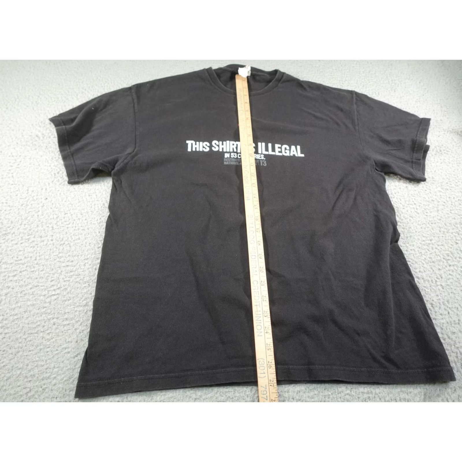 Fruit Of The Loom VINTAGE This Shirt Is Illegal Christian Shirt Mens XL Black Jesus Cross Romans 1:16 Y2K Size US XL / EU 56 / 4 - 6 Thumbnail
