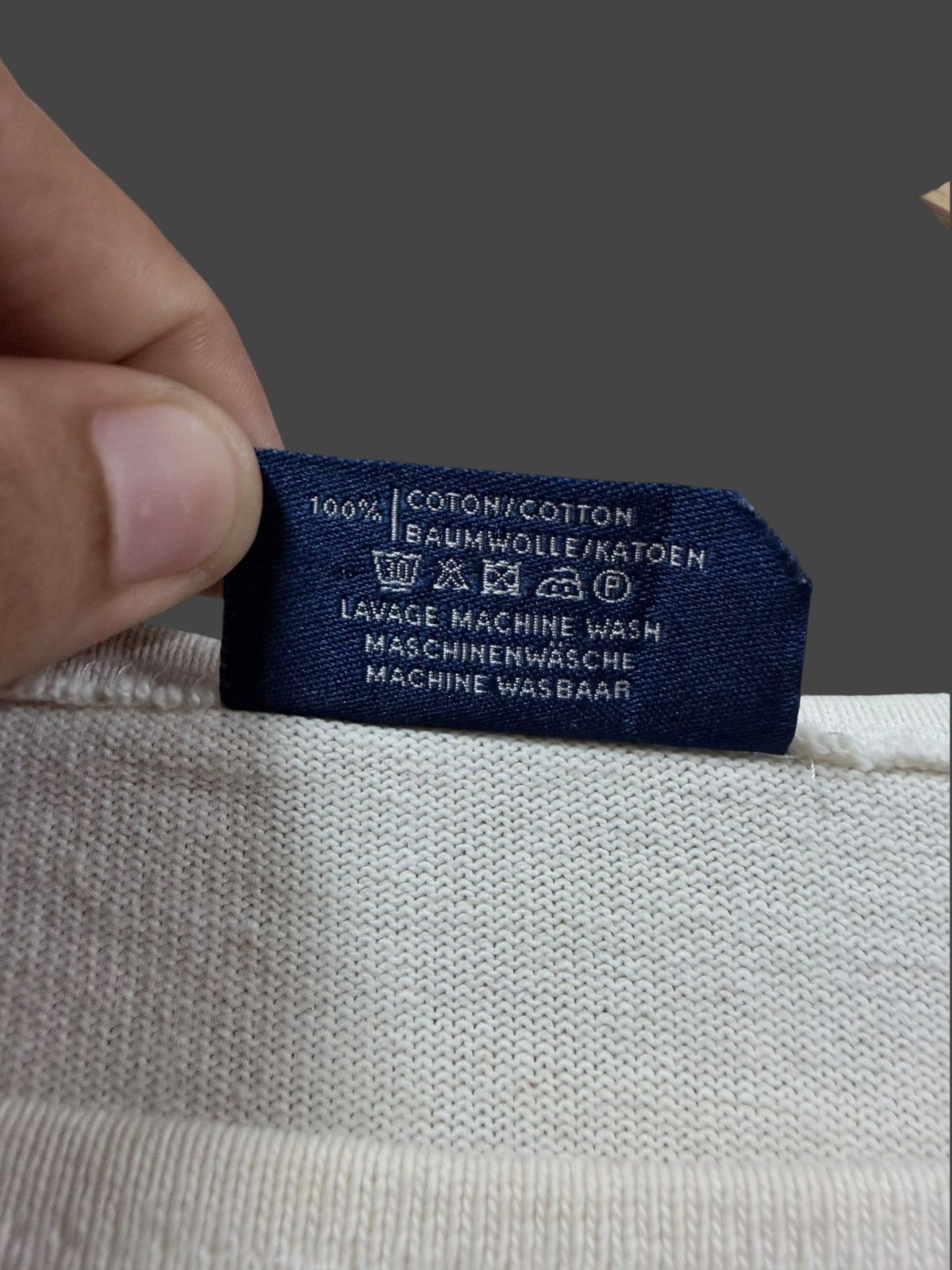 Saint James Saint James Beige Boat Neck Heavy Cotton Longsleeve Shirt Size US M / EU 48-50 / 2 - 18 Thumbnail