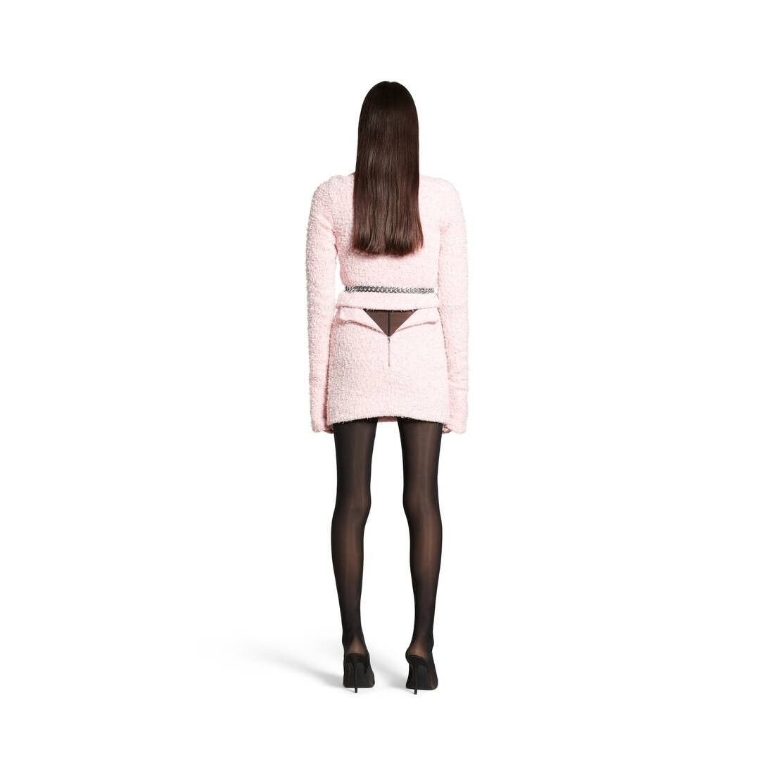 Balenciaga o1srvl11e1025 Cropped Cardigan in Pink Size XL / US 12-14 / IT 48-50 - 4 Thumbnail