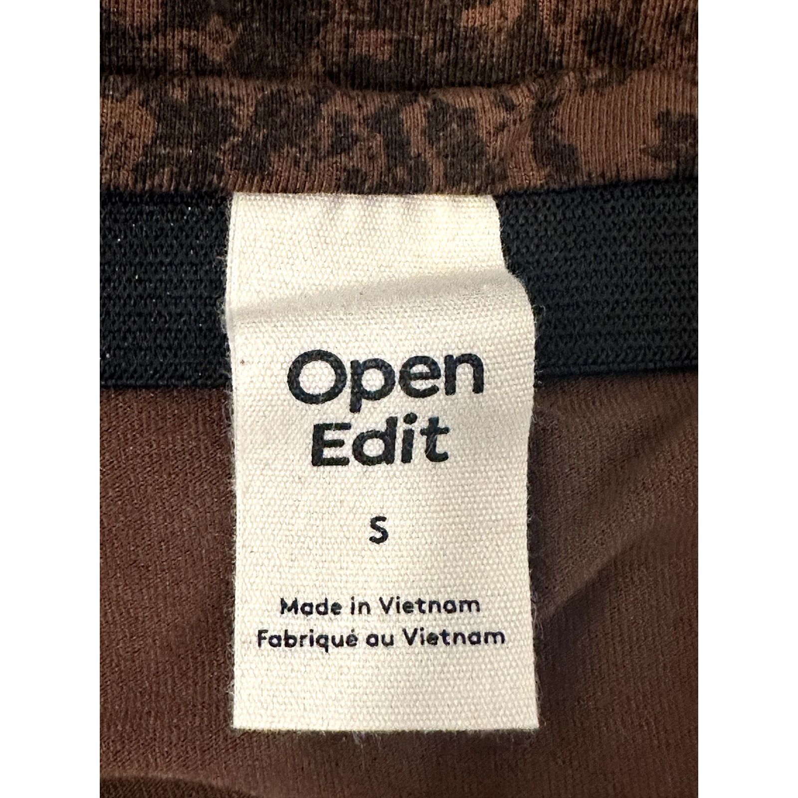 Other Open Edit Boho Brown Tulip Hem Flowy Knee Length Skirt S NWT Size 30" / US 8 / IT 44 - 9 Thumbnail