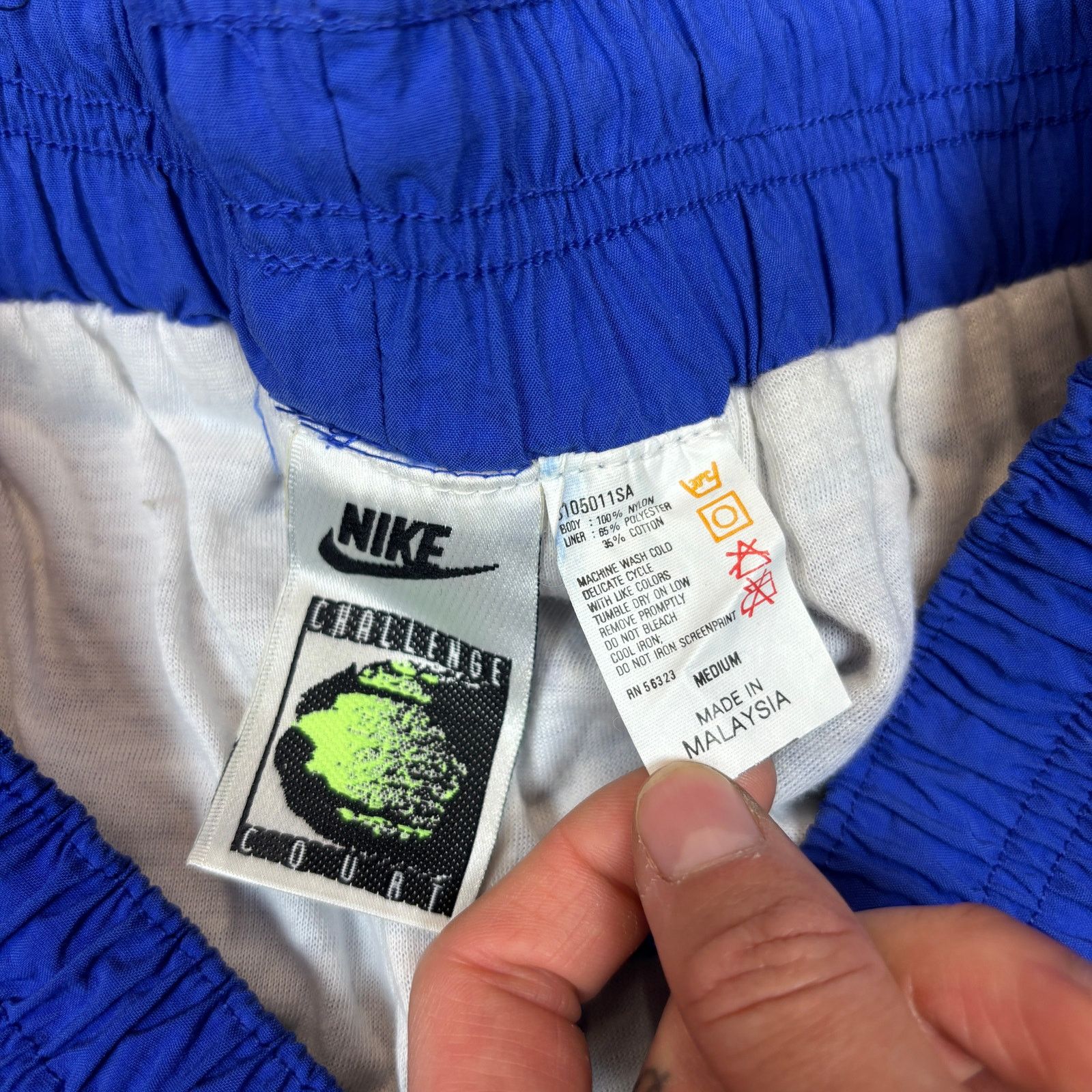 Nike Vintage 90s Nike Track Pants Challenge Court Men's Medium Size US 32 / EU 48 - 4 Thumbnail