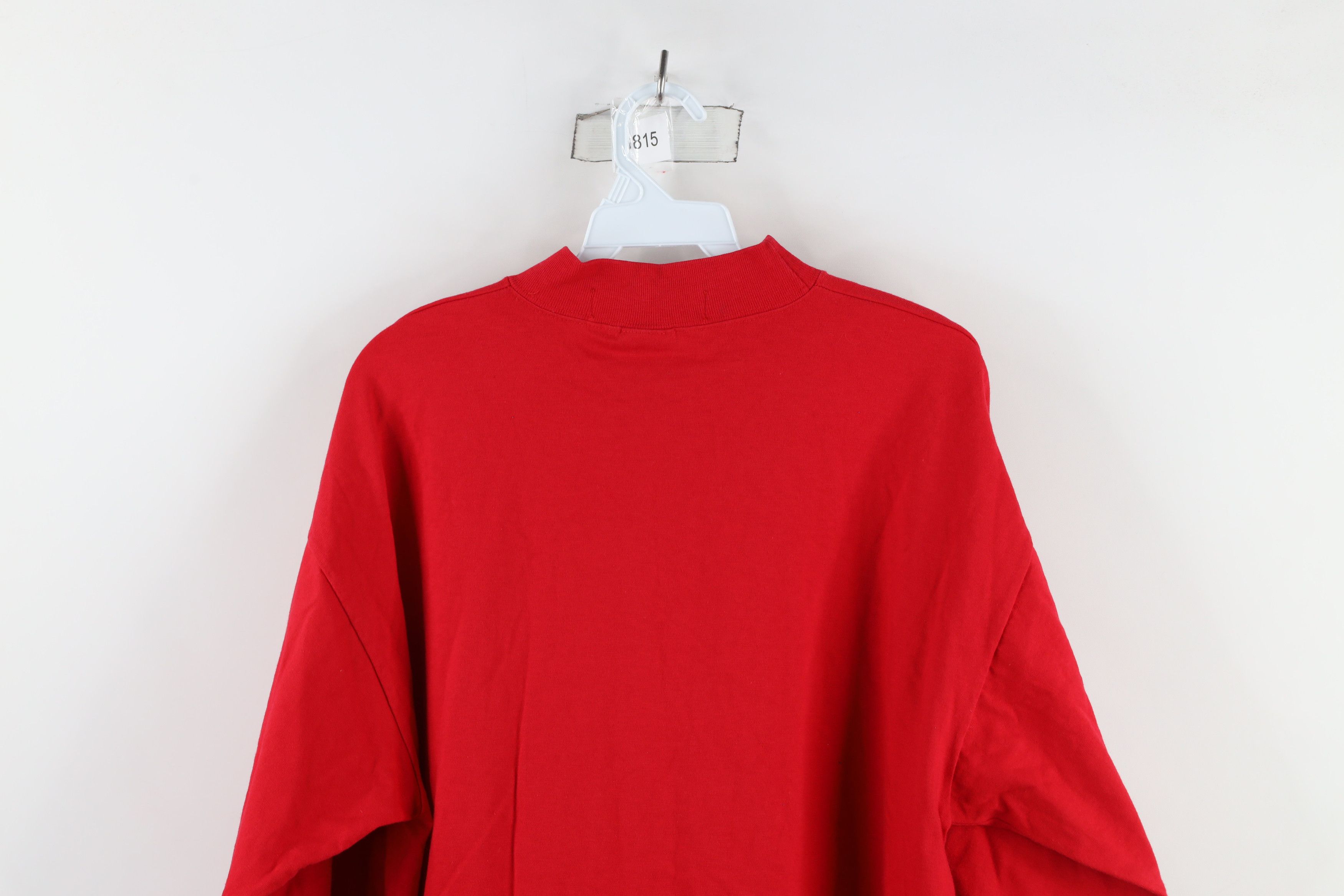 Vintage Vintage 90s Viper Car Mock Neck Long Sleeve T-Shirt Red Size US L / EU 52-54 / 3 - 9 Thumbnail