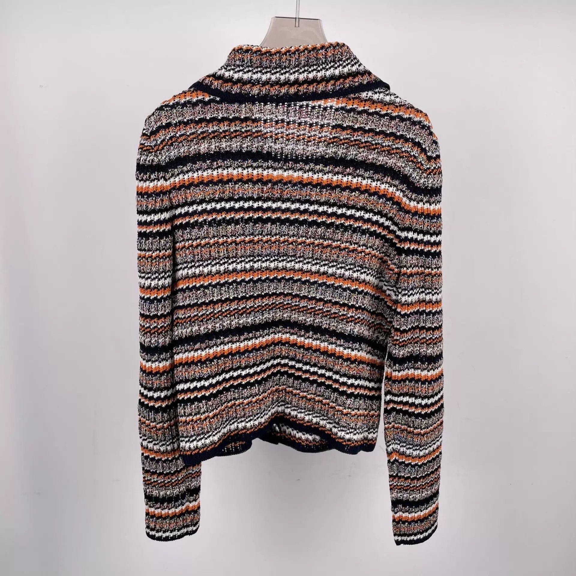 Chanel CHANEL Striped Knit Cardigan 36 Size XS / US 0-2 / IT 36-38 - 2 Thumbnail