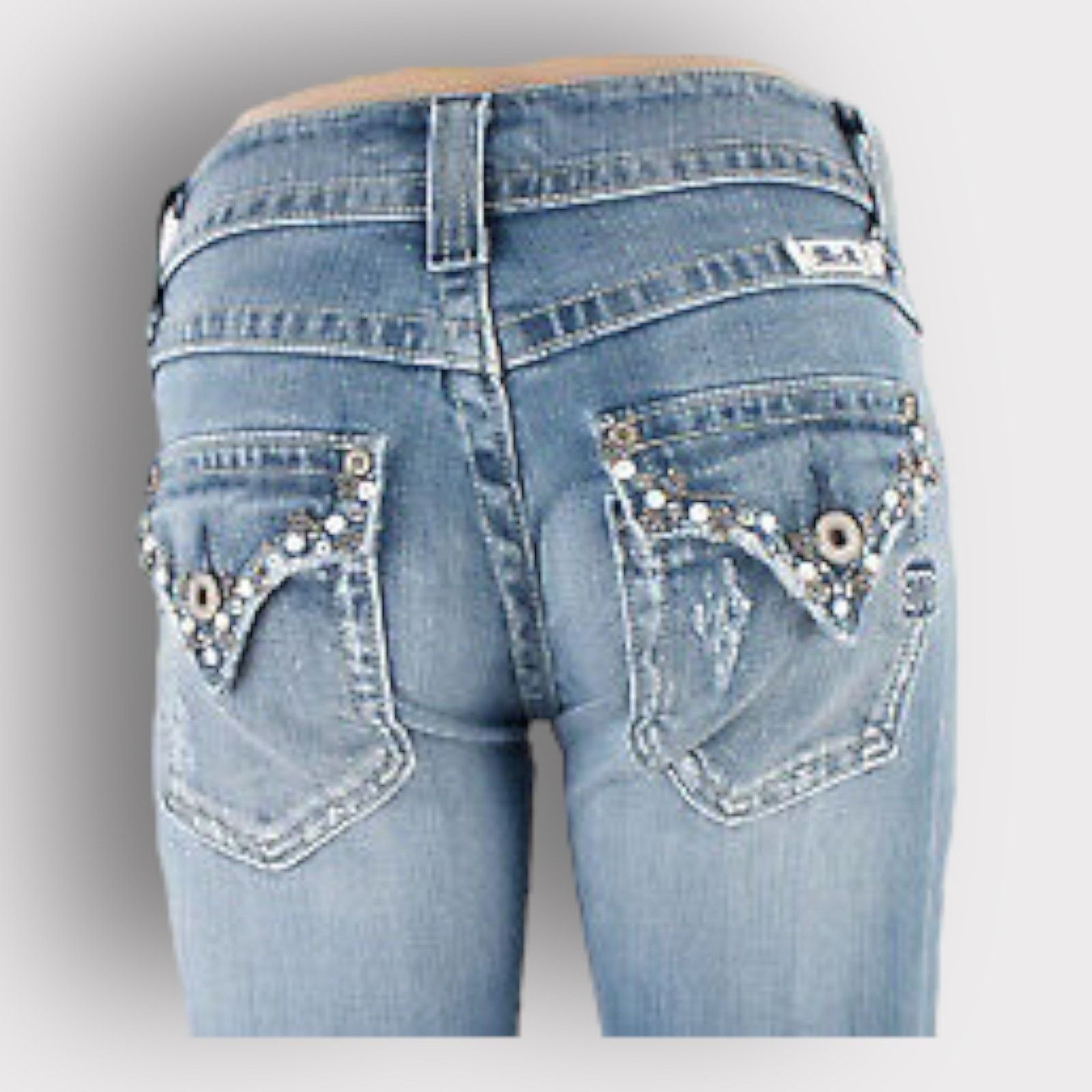 Nordstrom Miss Me Cropped Jeans Flap Pocket Medium Wash | Size 27 Size 27" / US 4 / IT 40 - 10 Thumbnail
