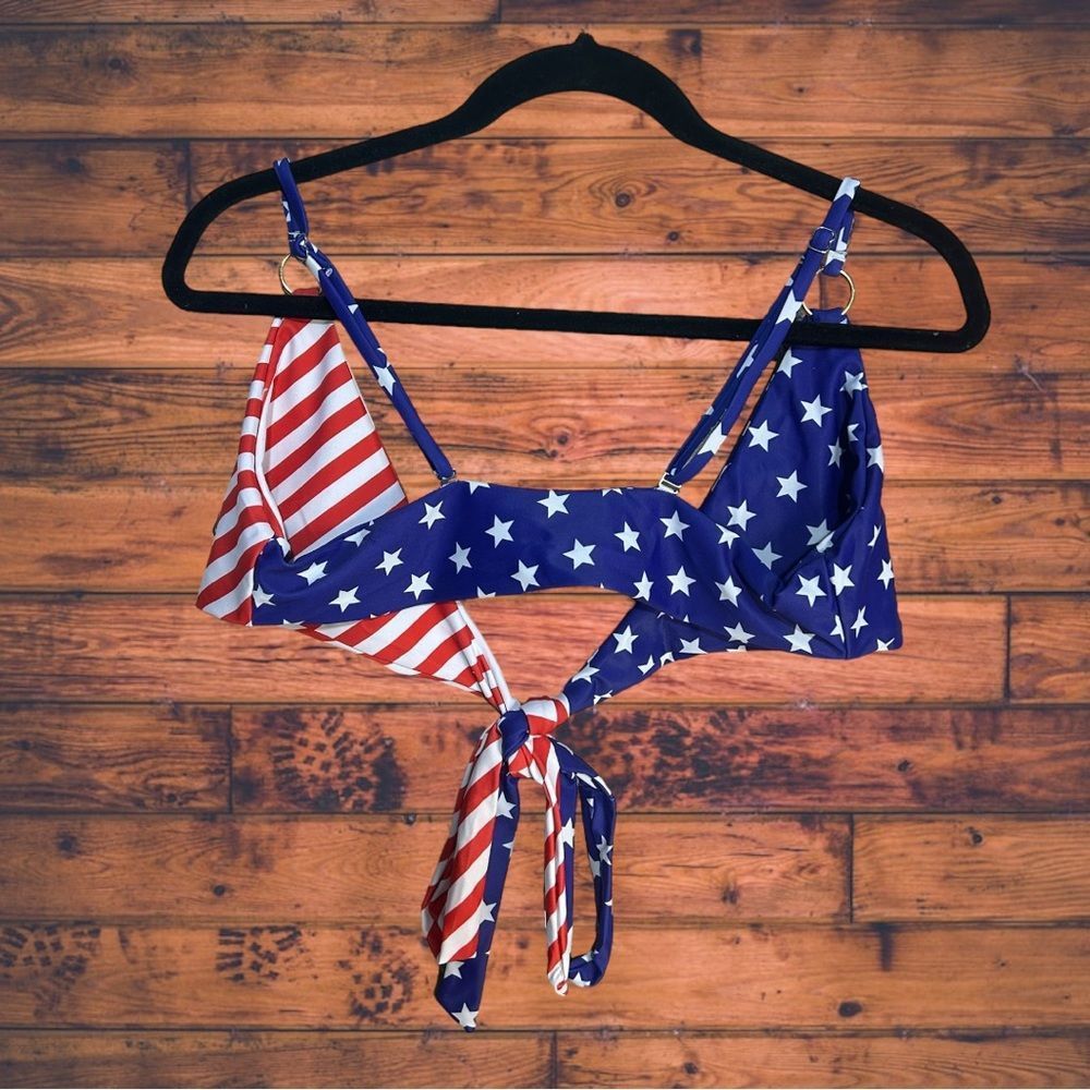 Other American Flag Tie Front Bikini Top Medium Size L / US 10 / IT 46 - 2 Thumbnail