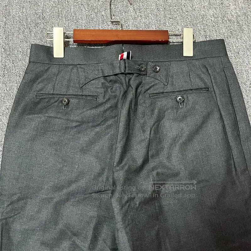 Thom Browne Thom Browne Gray Wool Casual Pants for Men . Size US 38 / EU 54 - 3 Thumbnail