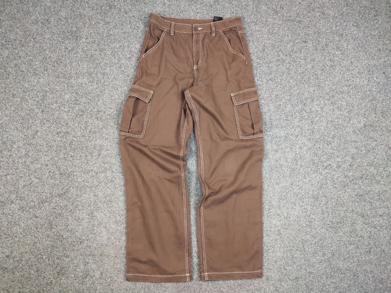 Japanese Brand Vintage 90's Japanese Beggy Beige Cargo Pants Y2K Hype Style Size US 32 / EU 48 - 9 Thumbnail