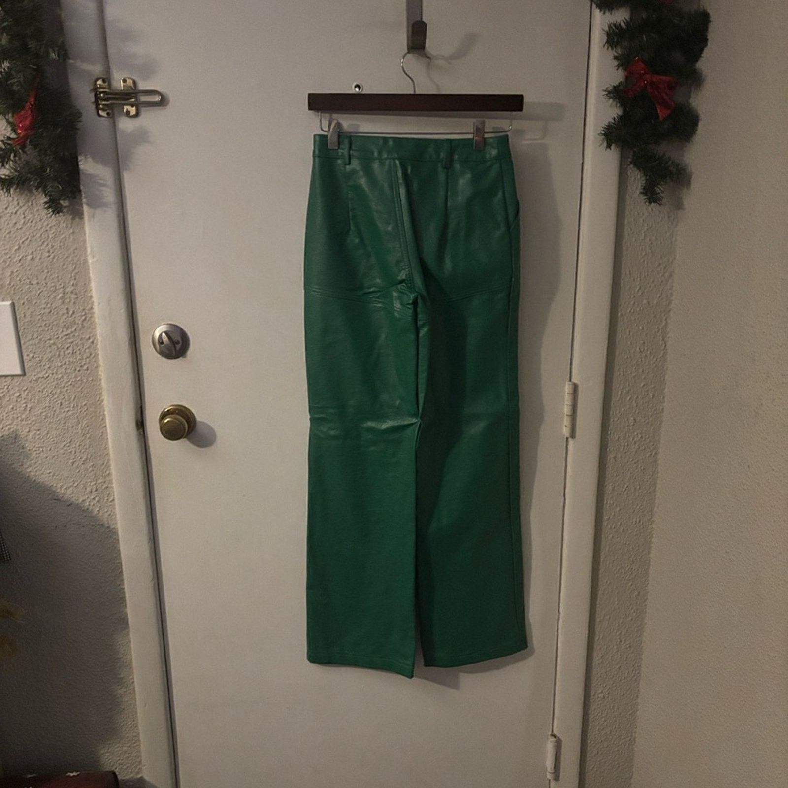 PRINCESS POLLY Princess Polly Ashlea Pu Faux Leather Wide Leg Pants 2 Size 26" / US 2 / IT 38 - 4 Thumbnail
