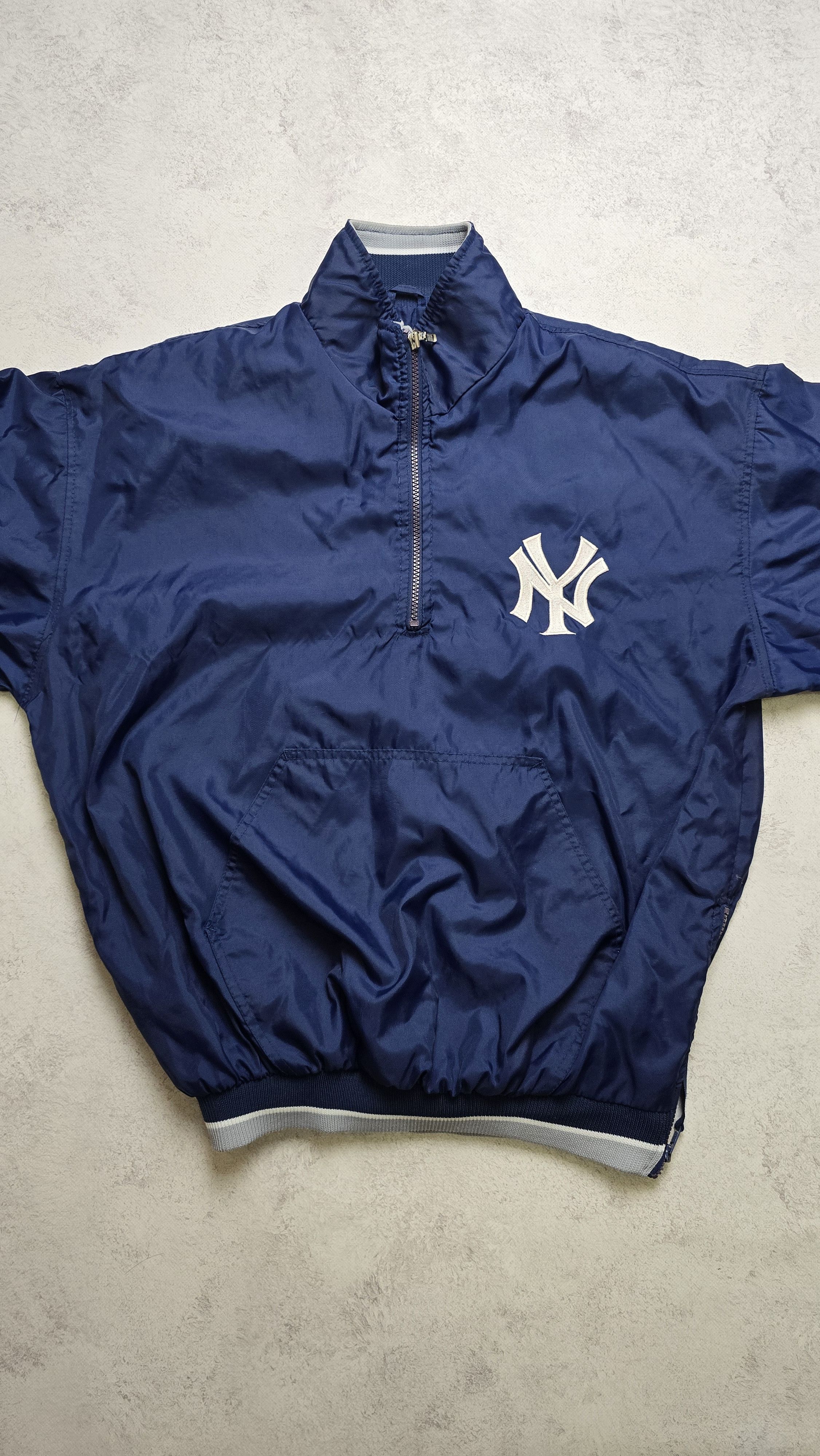 Starter Vintage Starter New York Yankees MLB 1/4 Zip Pullover Jacket Size US L / EU 52-54 / 3 - 9 Thumbnail