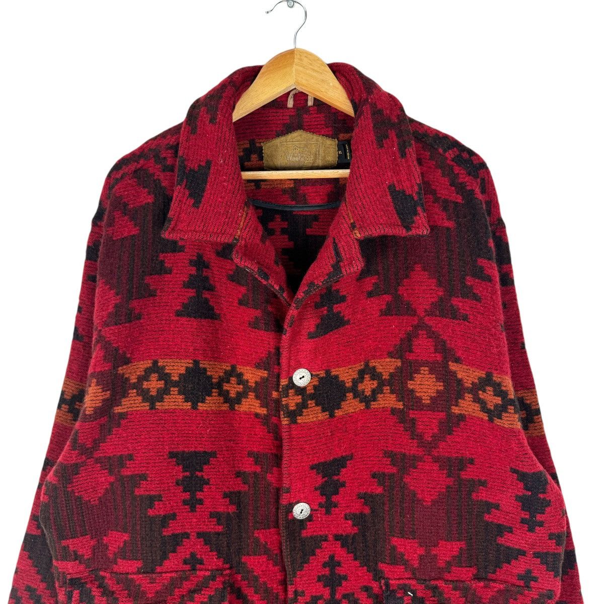 Native × Woolrich Woolen Mills 🌟WOOLRICH NATIVE AZTEC BUTTON WOOL JACKET Size US XL / EU 56 / 4 - 2 Thumbnail