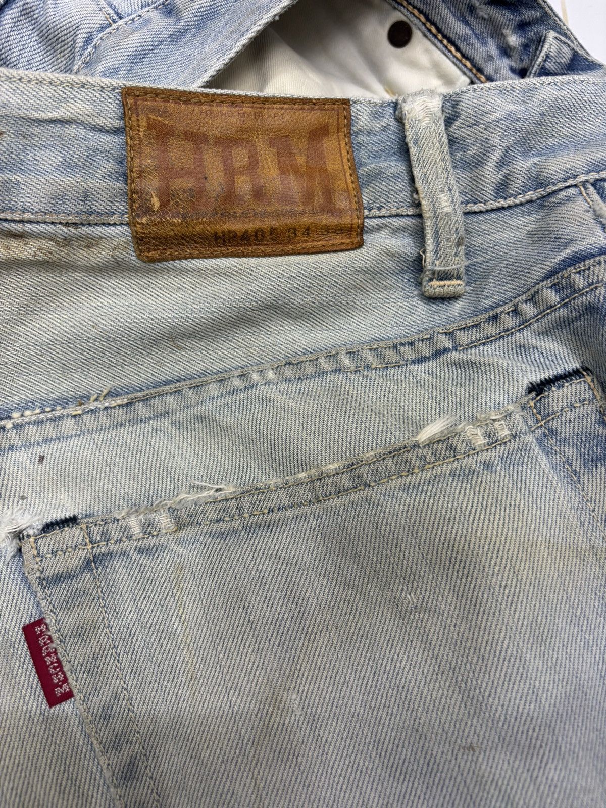 Blue Blue Japan × HOLLYWOOD RANCH MARKET HOLLYWOOD RANCH MARKET HP405 RIPPED THRASHED DISTRESS DENIM Size US 34 / EU 50 - 11 Thumbnail
