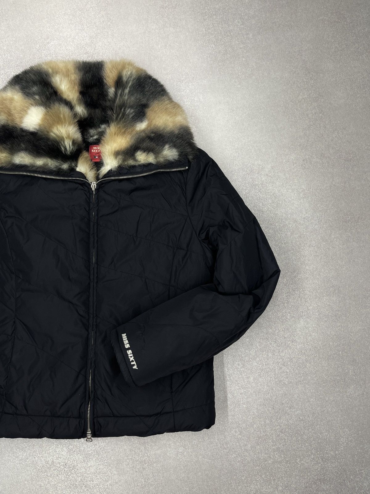 Miss Sixty Vintage Miss Sixty Y2K Black Puffer Jacket Faux Fur Size M / US 6-8 / IT 42-44 - 3 Thumbnail