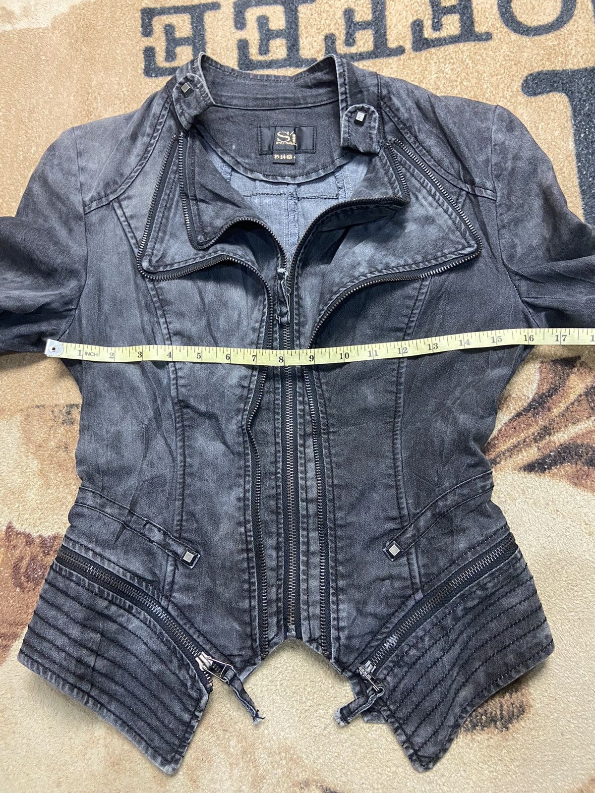 If Six Was Nine × Japanese Brand × Le Grande Bleu (L.G.B.) 🔥 Rare 🔥 SI innerve L.G.B style denim motorbike jacket Size S / US 4 / IT 40 - 13 Thumbnail