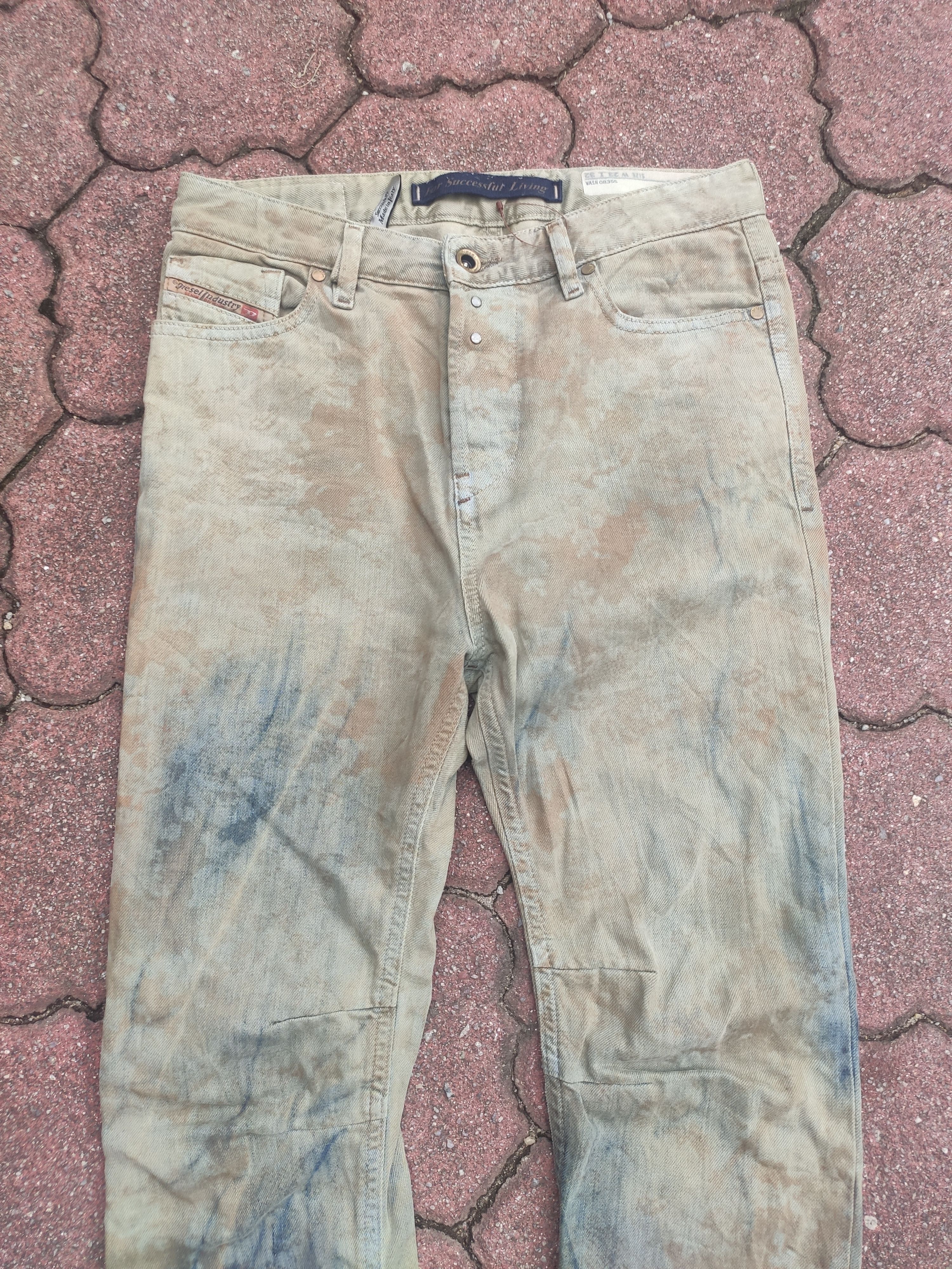 Diesel × Diesel Black Gold Diesel Jeans low rise acid wash design Size US 28 / EU 44 - 2 Thumbnail