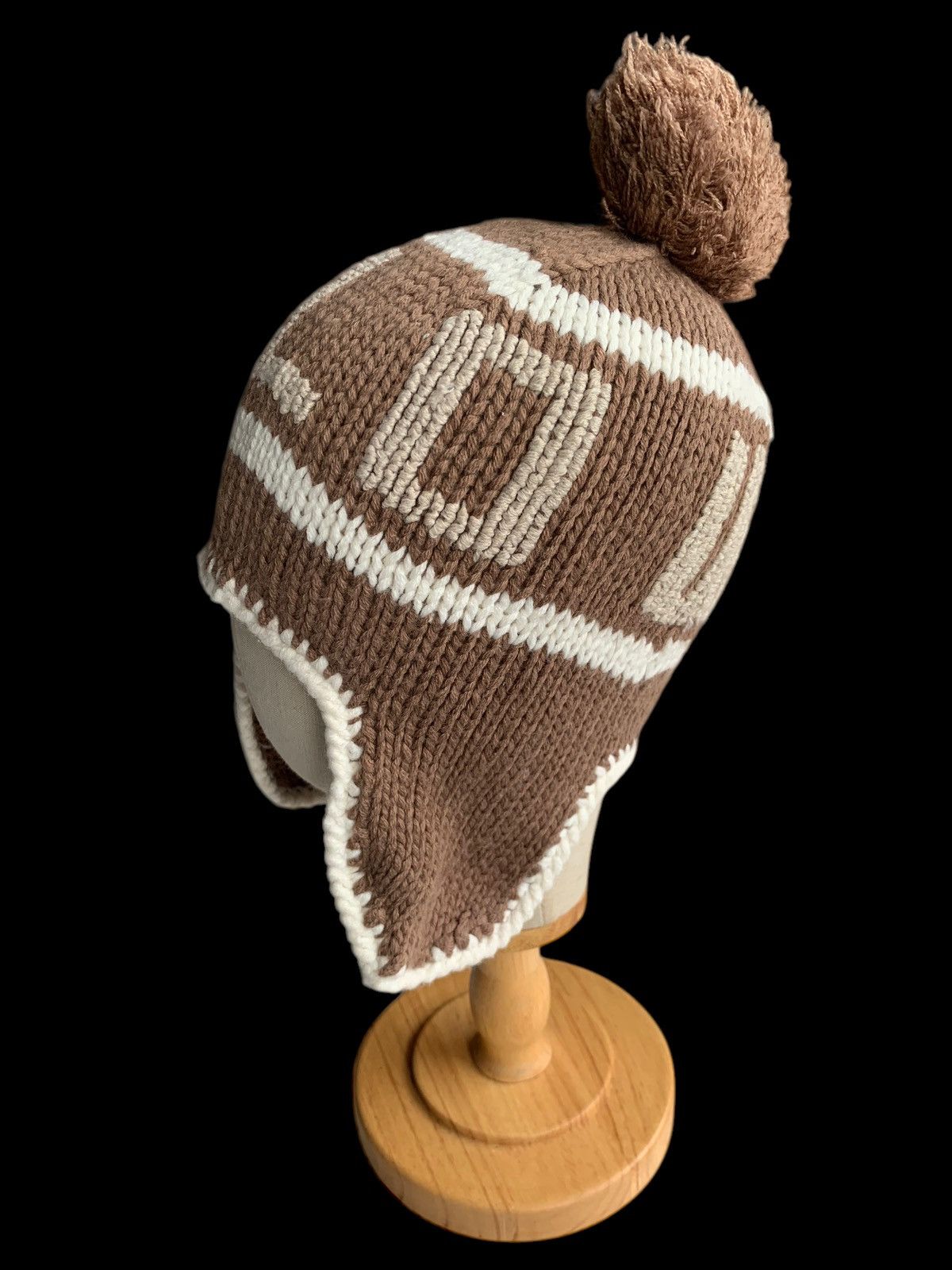 Japanese Brand × Kapital × Vintage FLOWER CIRCLE KNITTED WINTER SESSIONS EAR FLAP BEANIE HATS Size ONE SIZE - 2 Thumbnail