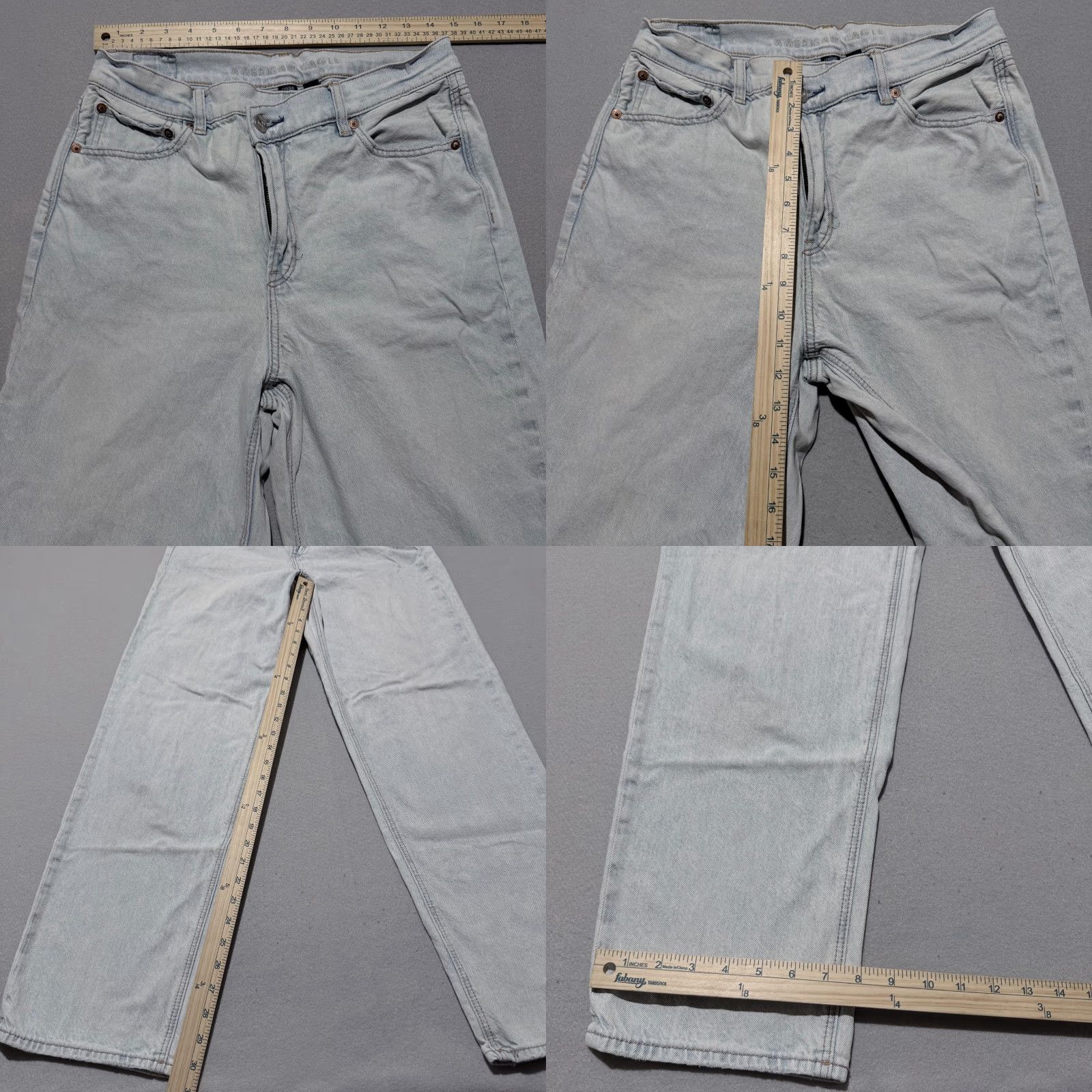 American Eagle Outfitters American Eagle Strigid Jeans Women's High Rise Straight Blue Denim Pockets 10 Size 32" / US 10 / IT 46 - 9 Thumbnail