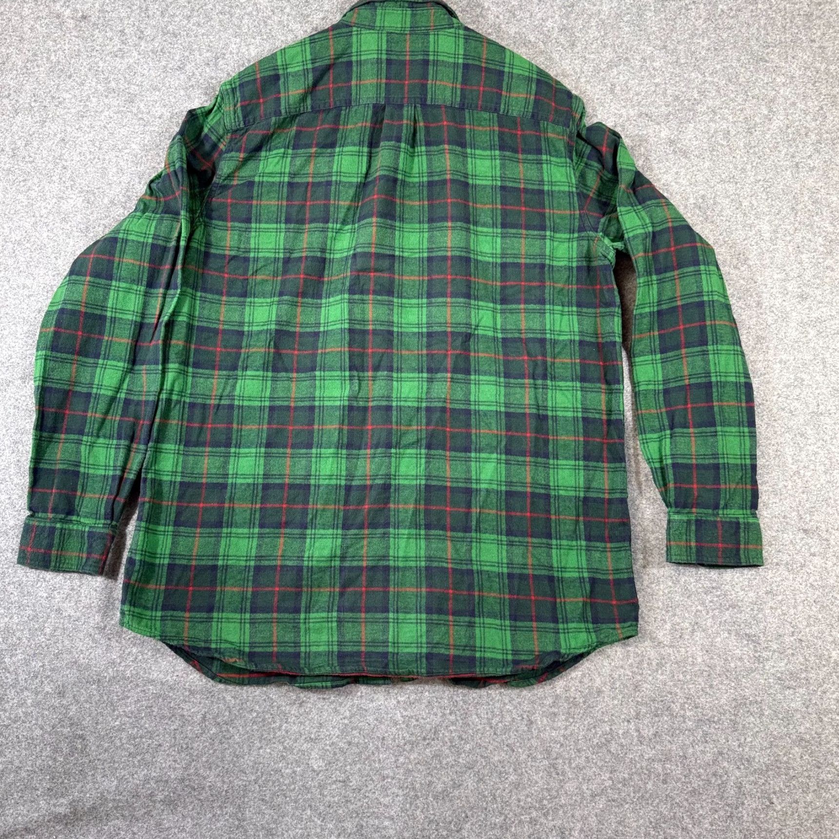 Vintage L.L. Bean Button Down Flannel Shirt Mens L Tall Green Blue Plaid Long Sleeve Size US L / EU 52-54 / 3 - 6 Thumbnail