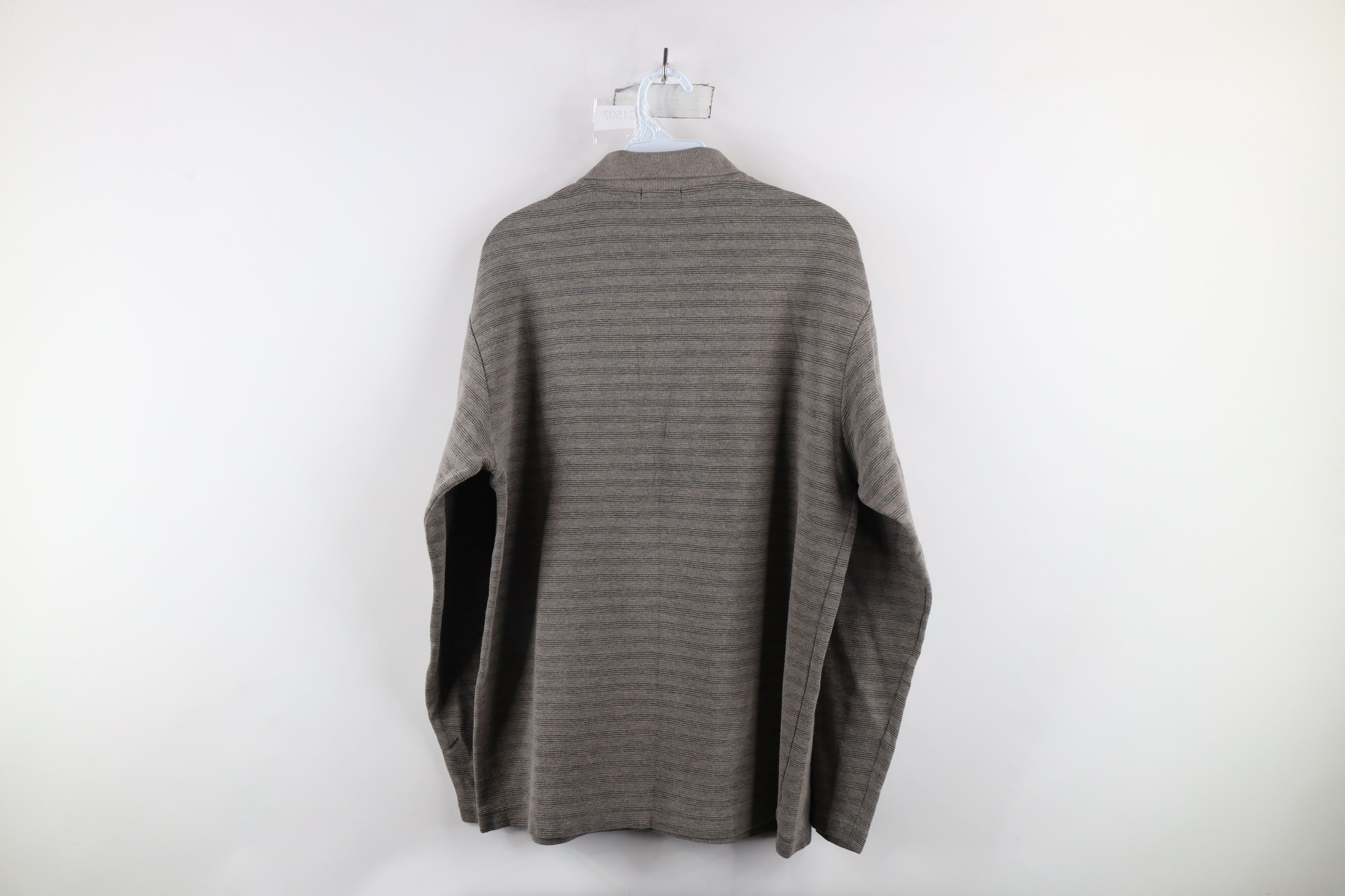 Vintage Vintage 90s Streetwear Ribbed Knit Long Sleeve Rugby Polo Size US M / EU 48-50 / 2 - 6 Thumbnail
