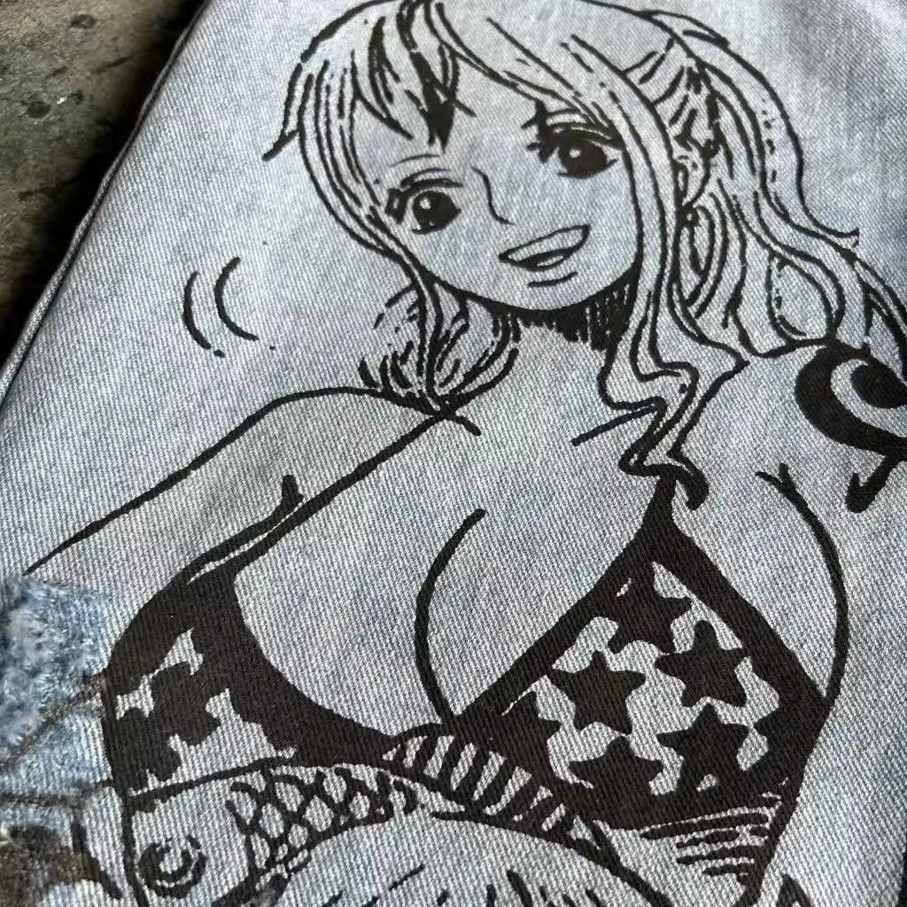 Japanese Brand × Vintage baggy anime jeans. Size US 36 / EU 52 - 3 Thumbnail