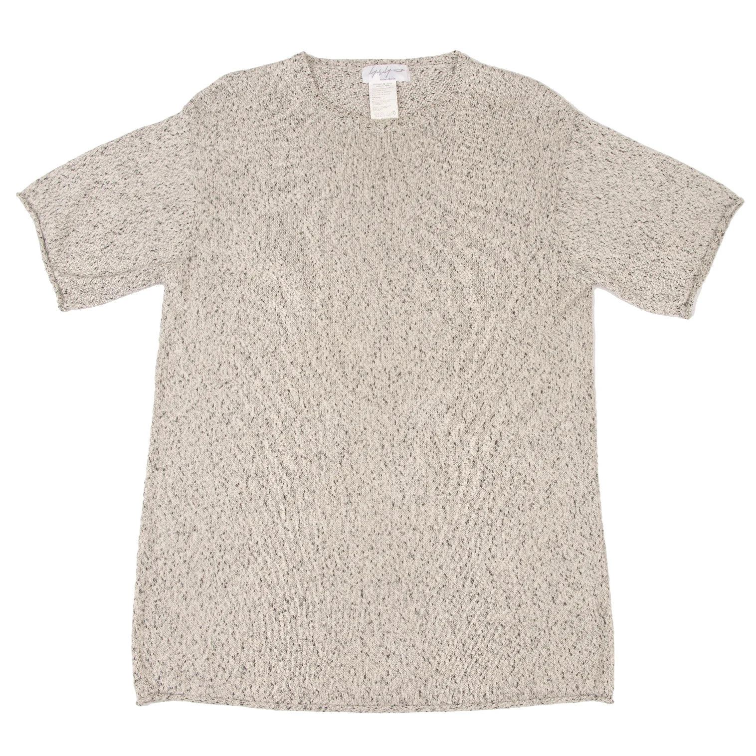 Yohji Yamamoto Yohji Yamamoto Silk Blend Marble Knit Beige Black Size US M / EU 48-50 / 2 - 1 Thumbnail