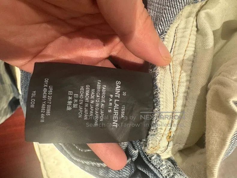Saint Laurent Paris YSL Slim Fit Denim Jeans. Size US 30 / EU 46 - 3 Thumbnail
