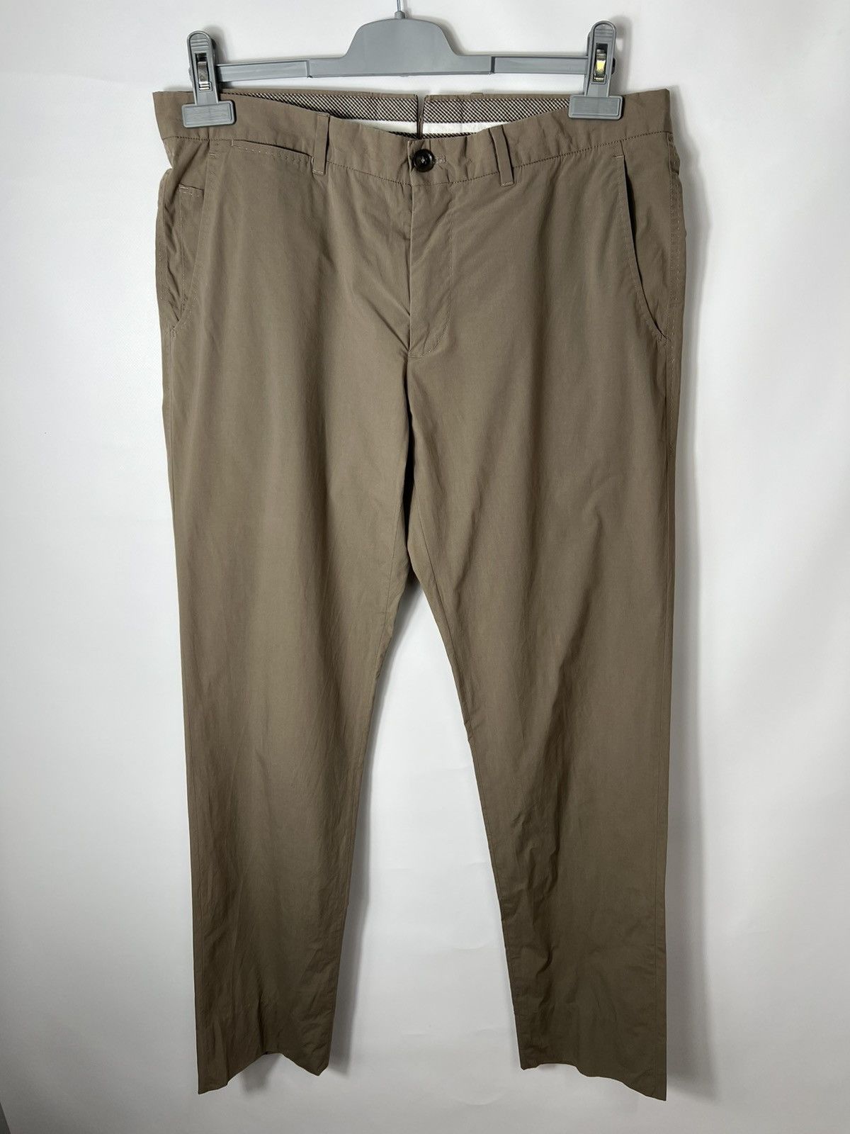 Ermenegildo Zegna LUXURY ERMENEGILDO ZEGNA Size 50R Brown Cotton Casual Pants Size US 34 / EU 50 - 1 Thumbnail